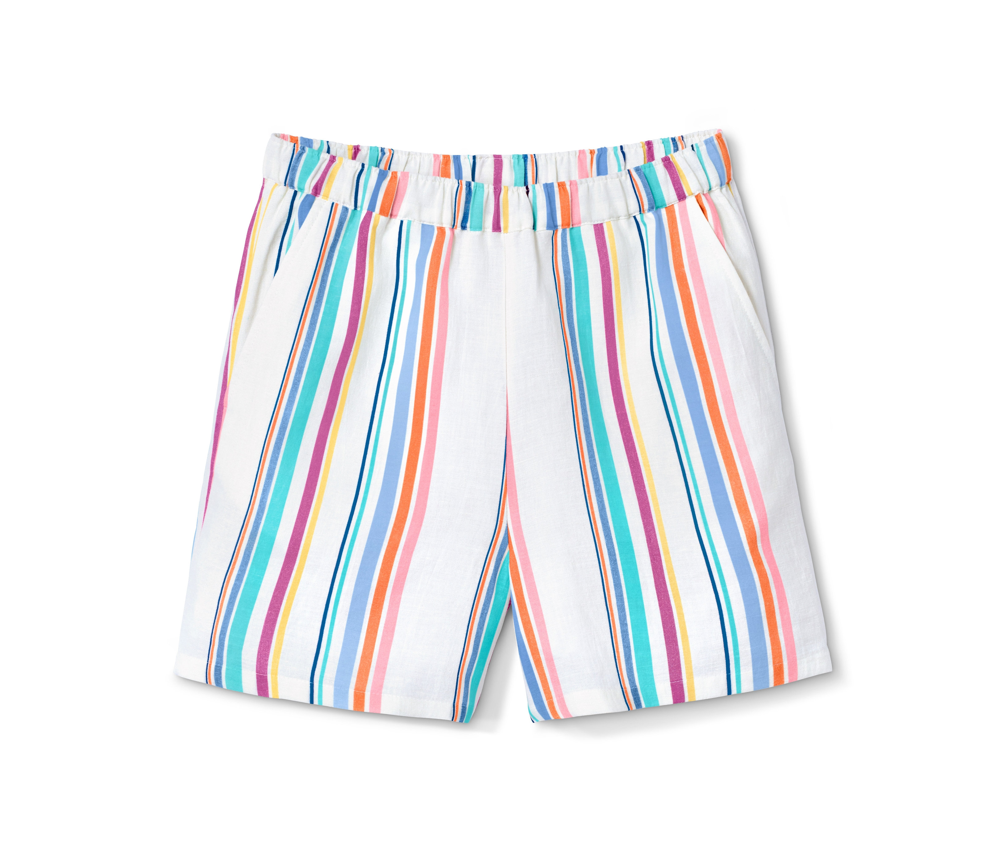 Tchibo - Tkane szorty- biały/w paski