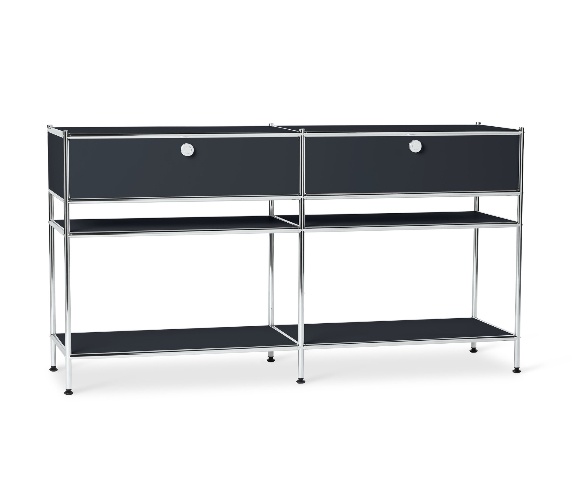 Tchibo - Konsola metalowa „Cn3” z 2 szufladami - kolor: czarny