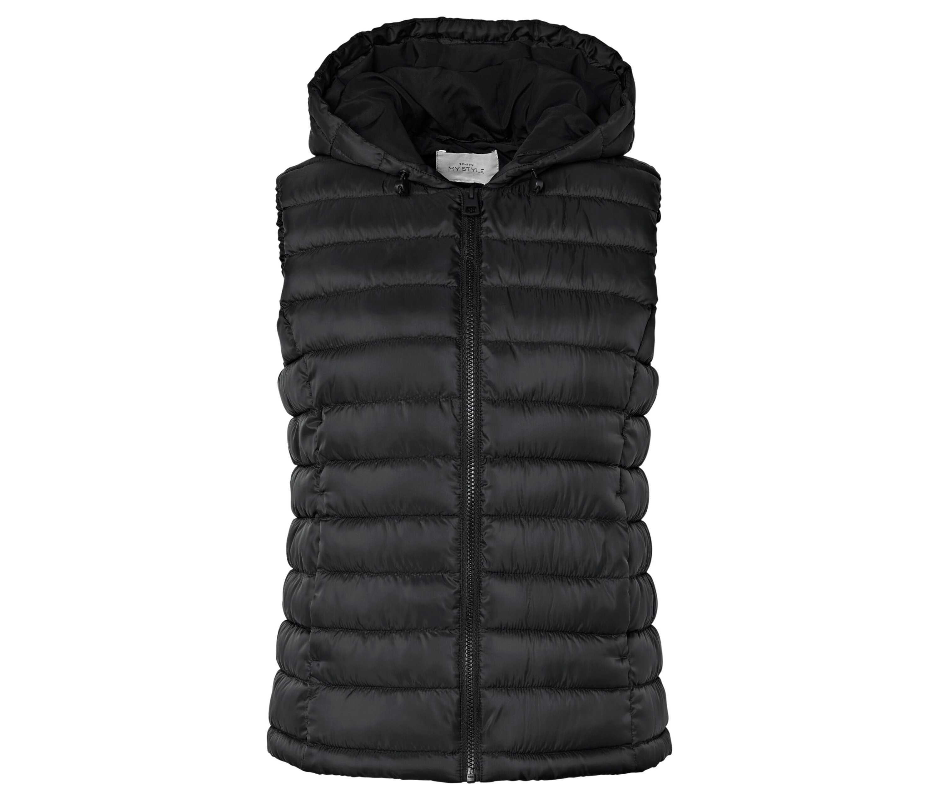 Tchibo - Pikowana kamizelka z kapturem- czarny