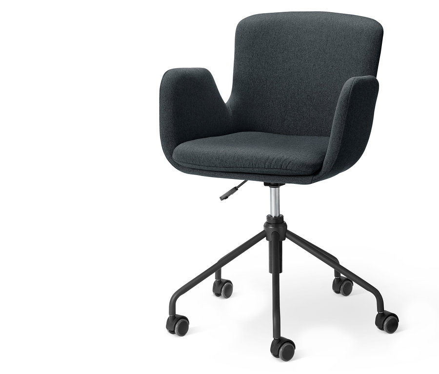 Antracytowe krzesło do biurka.