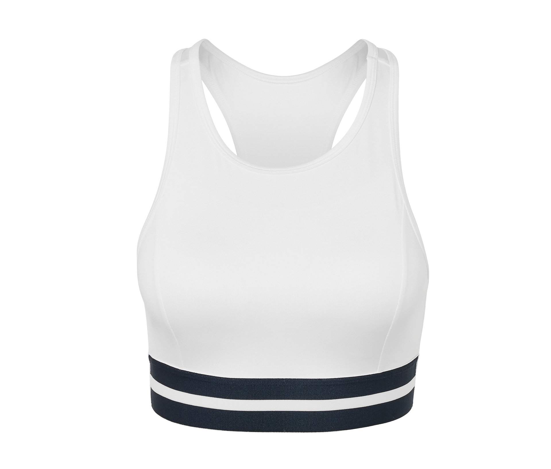 Tchibo - Biustonosz sportowy „Crop Top”- niebieski/biały