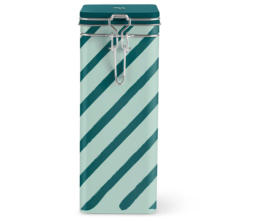 Puszka na kawę w paski.