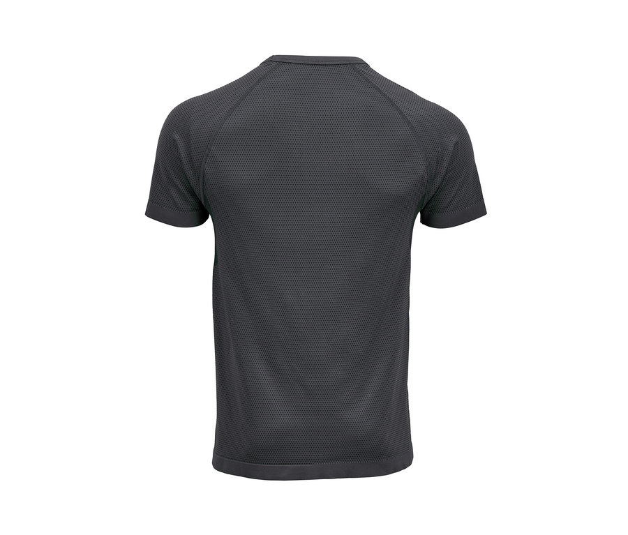 Szara koszulka funkcyjna Klima-Tec pokazana od tyłu.