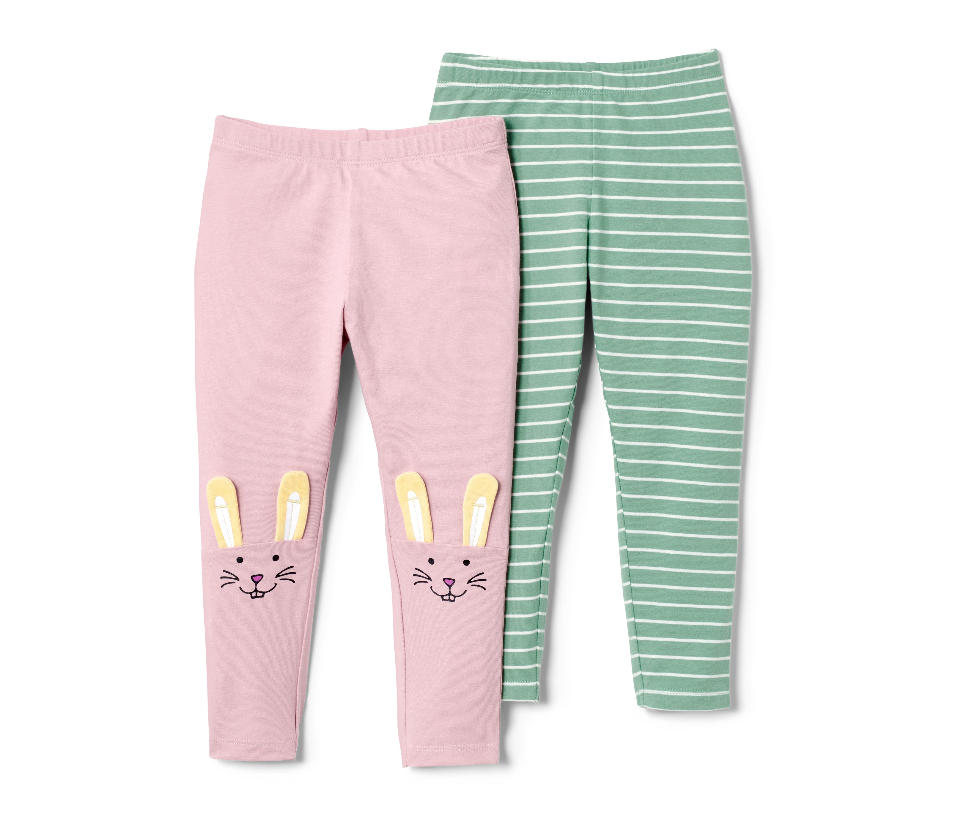 Tchibo - Legginsy dziecięce, biały/zielony