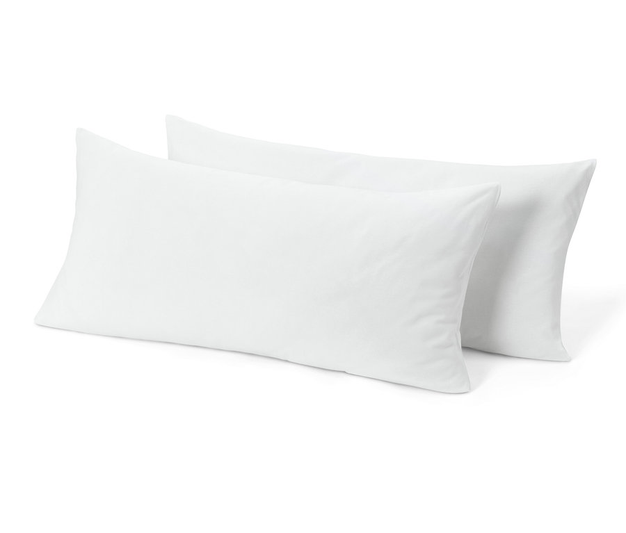 Dżersejowe poszewki na poduszki, 2 sztuki, złamana biel.