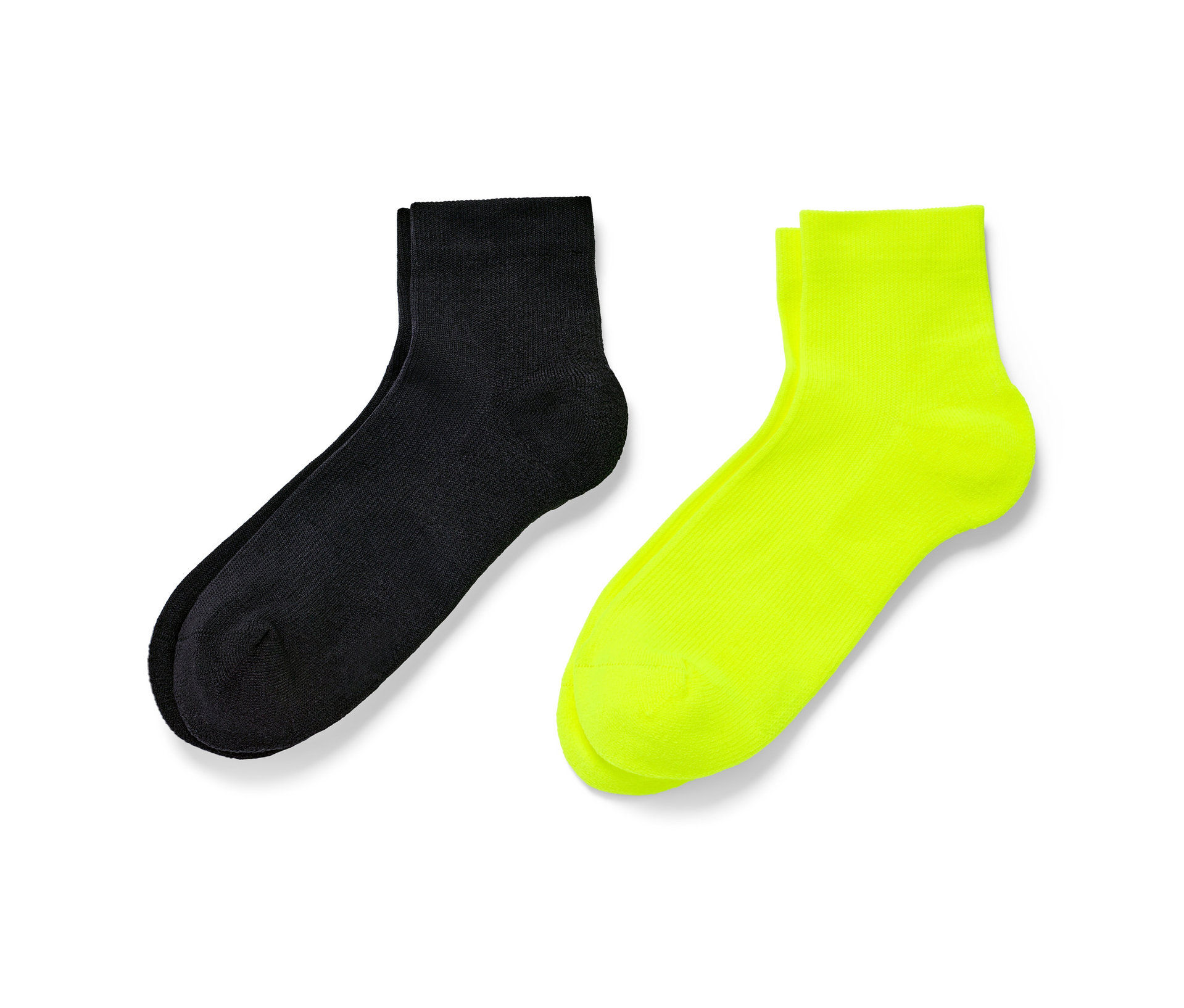 Tchibo - Krótkie skarpety sportowe - unisex- żółty/czarny