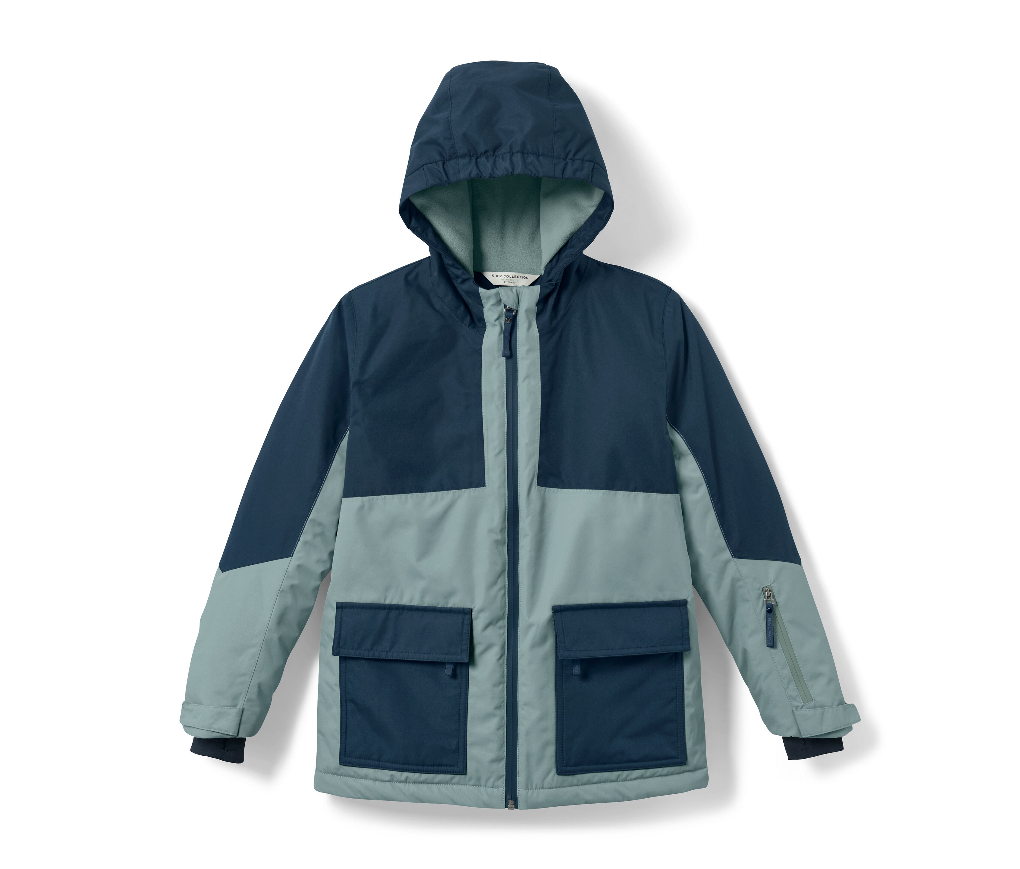 Tchibo - Dziecięca kurtka outdoorowo-snowboardowa - rozmiar 122/128 - kolor: zielony/niebieski