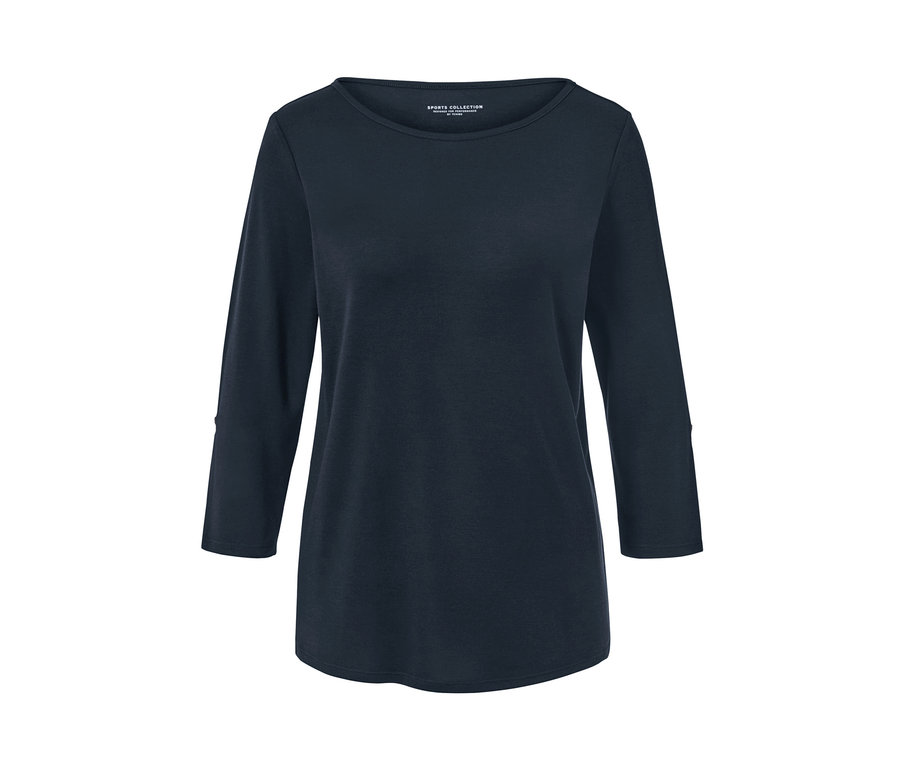 Granatowa koszulka funkcyjna z rękawami 3/4.