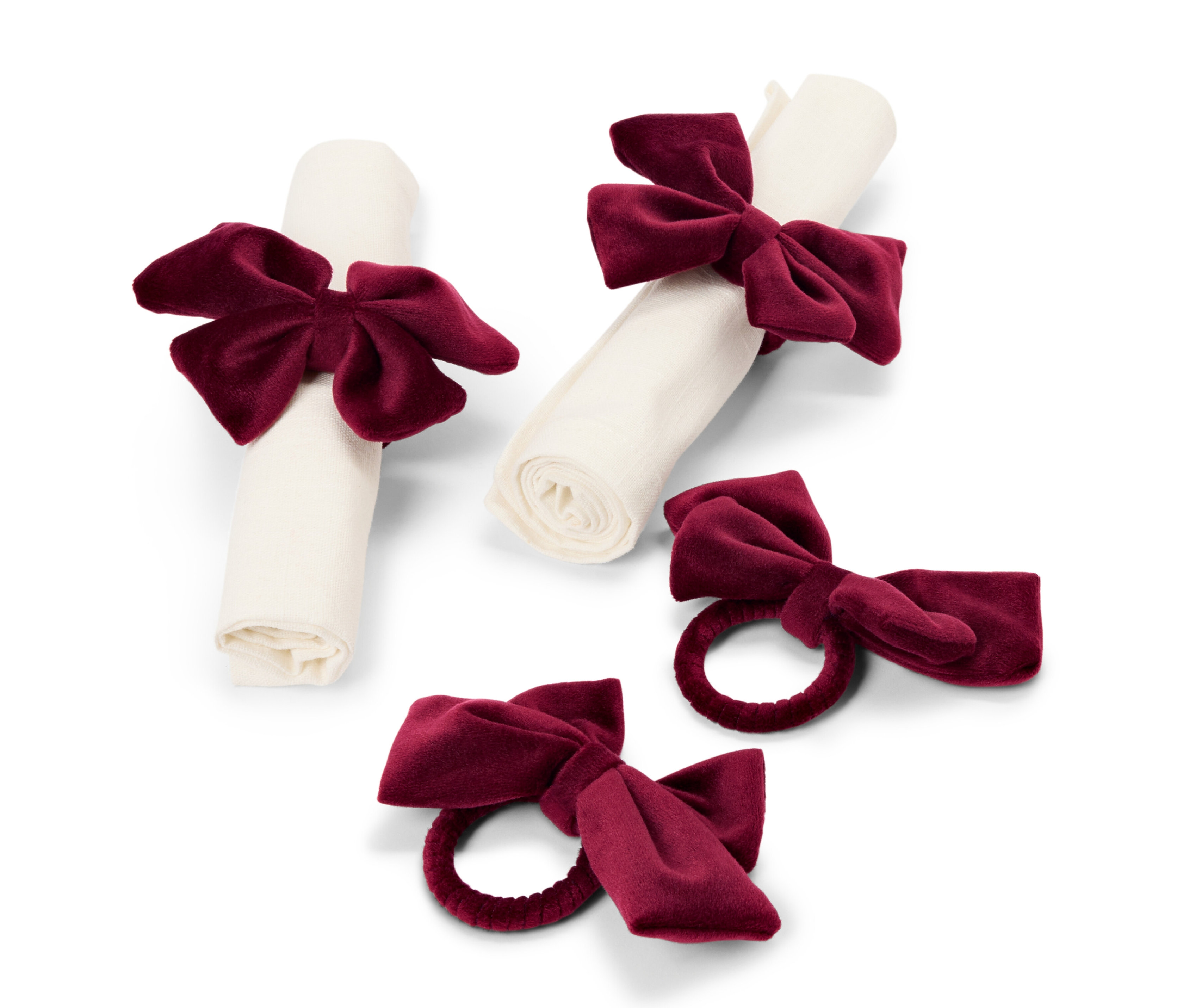 Tchibo - Pierścienie na serwetki - kolor: czerwony