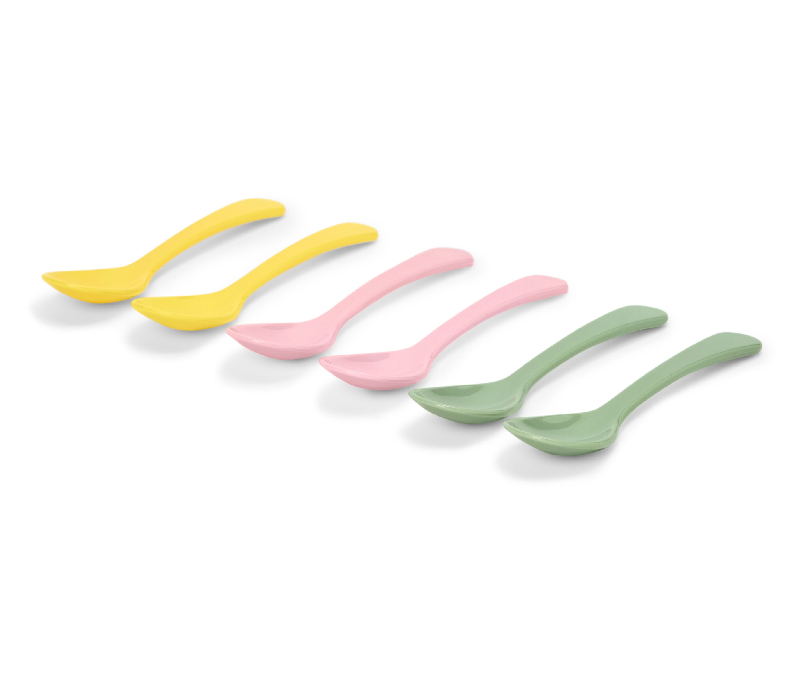 Tchibo - Łyżeczki do jajek - kolor: zielony/żółty