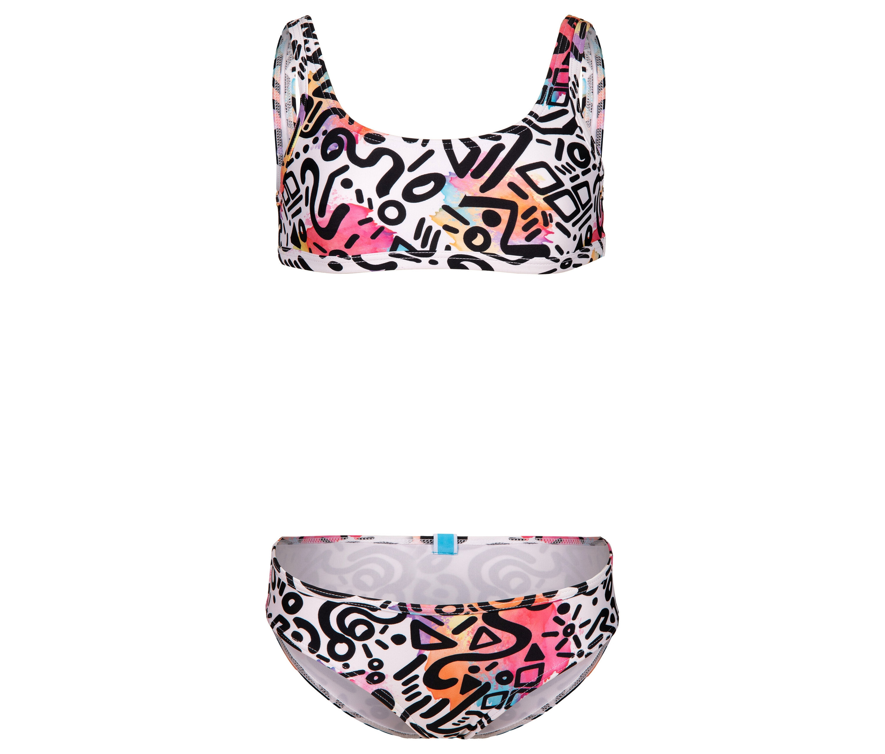 Dziecięca braletka bikini arena „Water Print” - kobieta