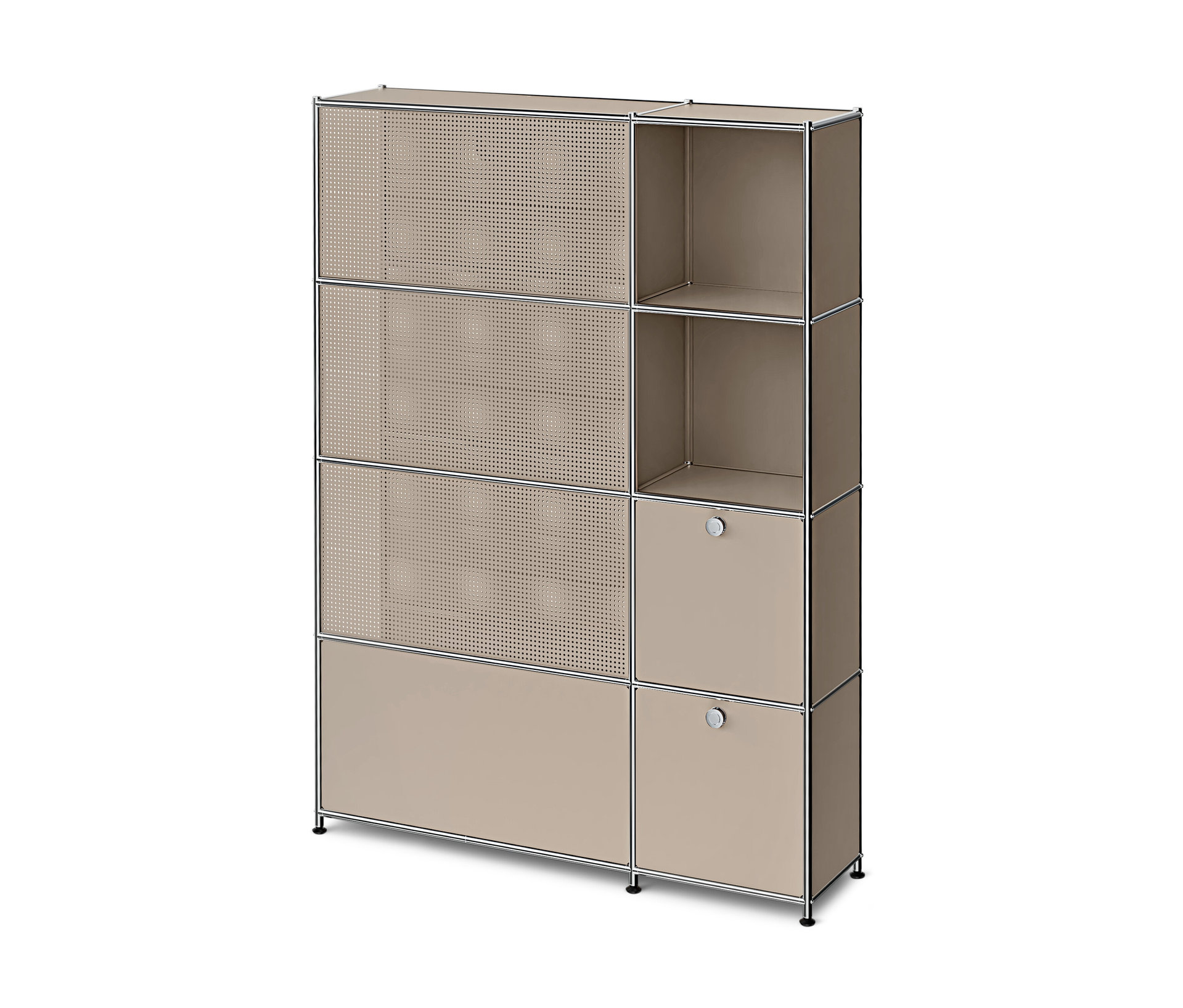 Tchibo - Metalowa garderoba „Cn3 Slim Line” z 2 klapami, szarobeżowa