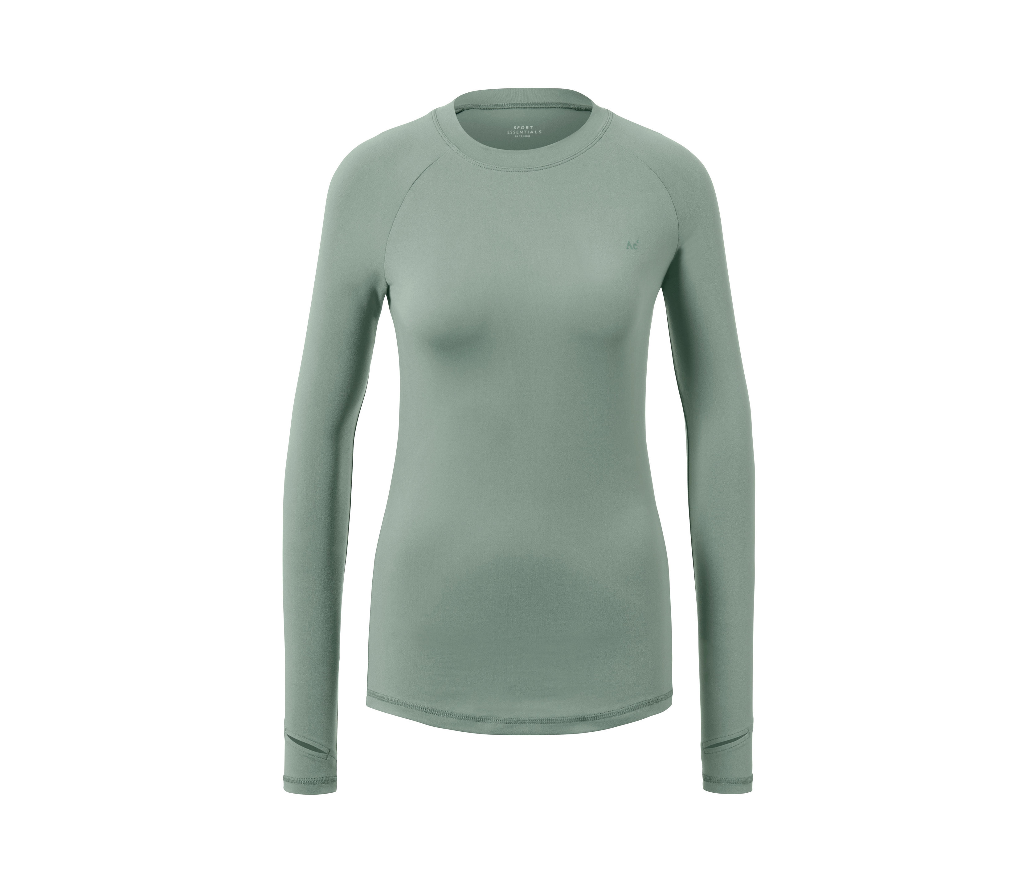 Tchibo - Koszulka funkcyjna z długim rękawem, niebieski/zielony