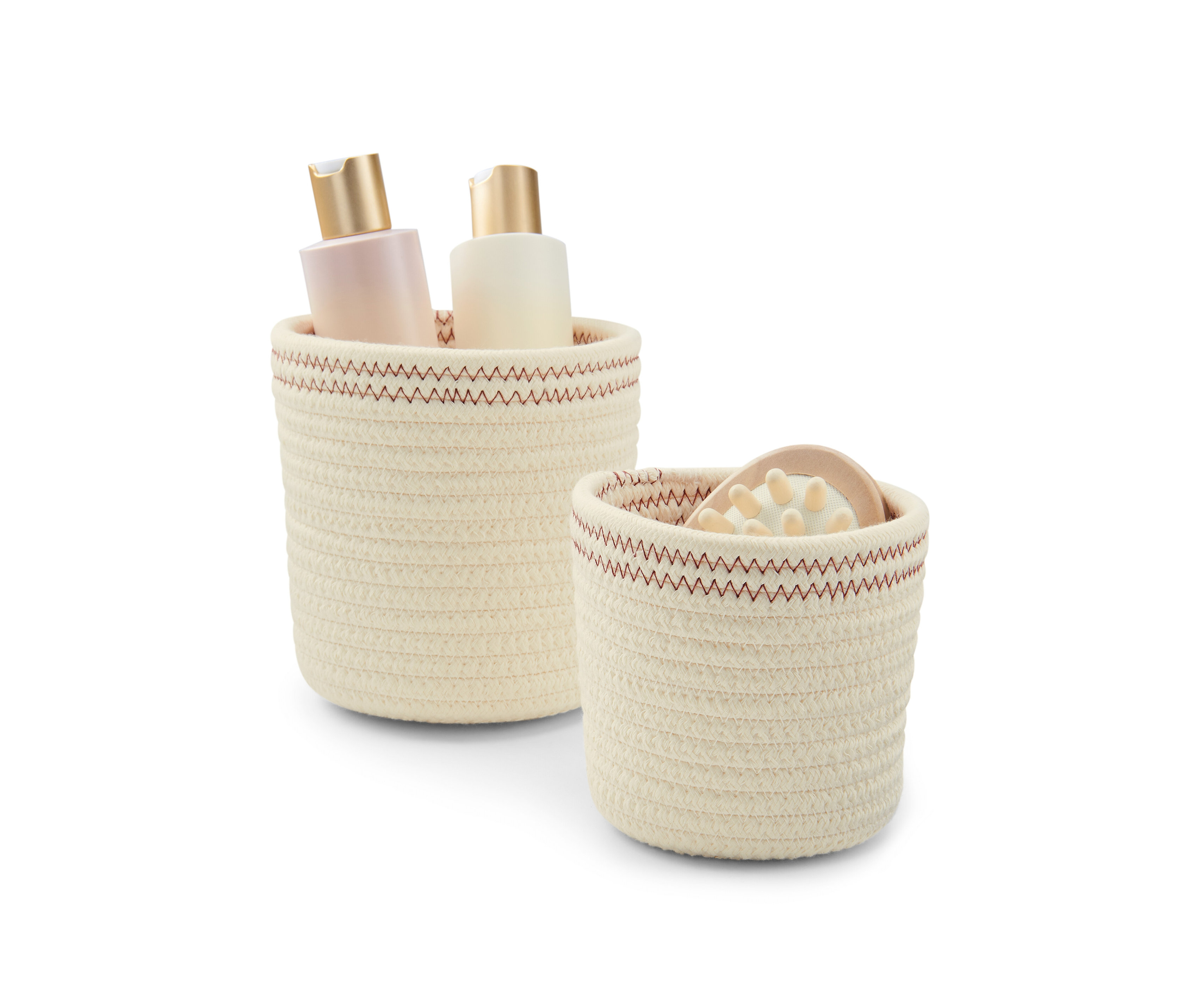 Tchibo - 2 kosze do przechowywania - kolor: czerwony/biały