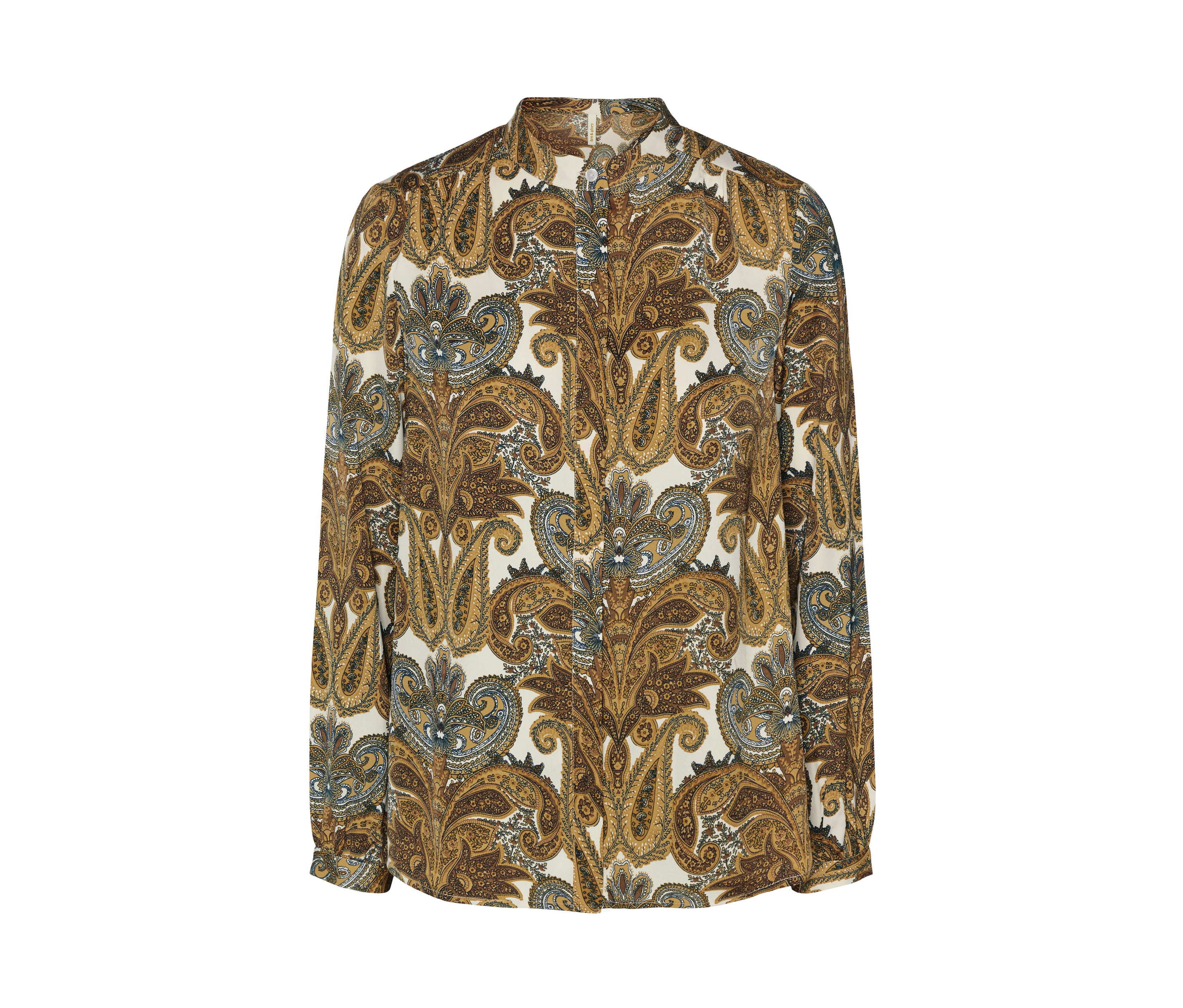 Tchibo - Bluzka z wzorem- brązowy/żółty