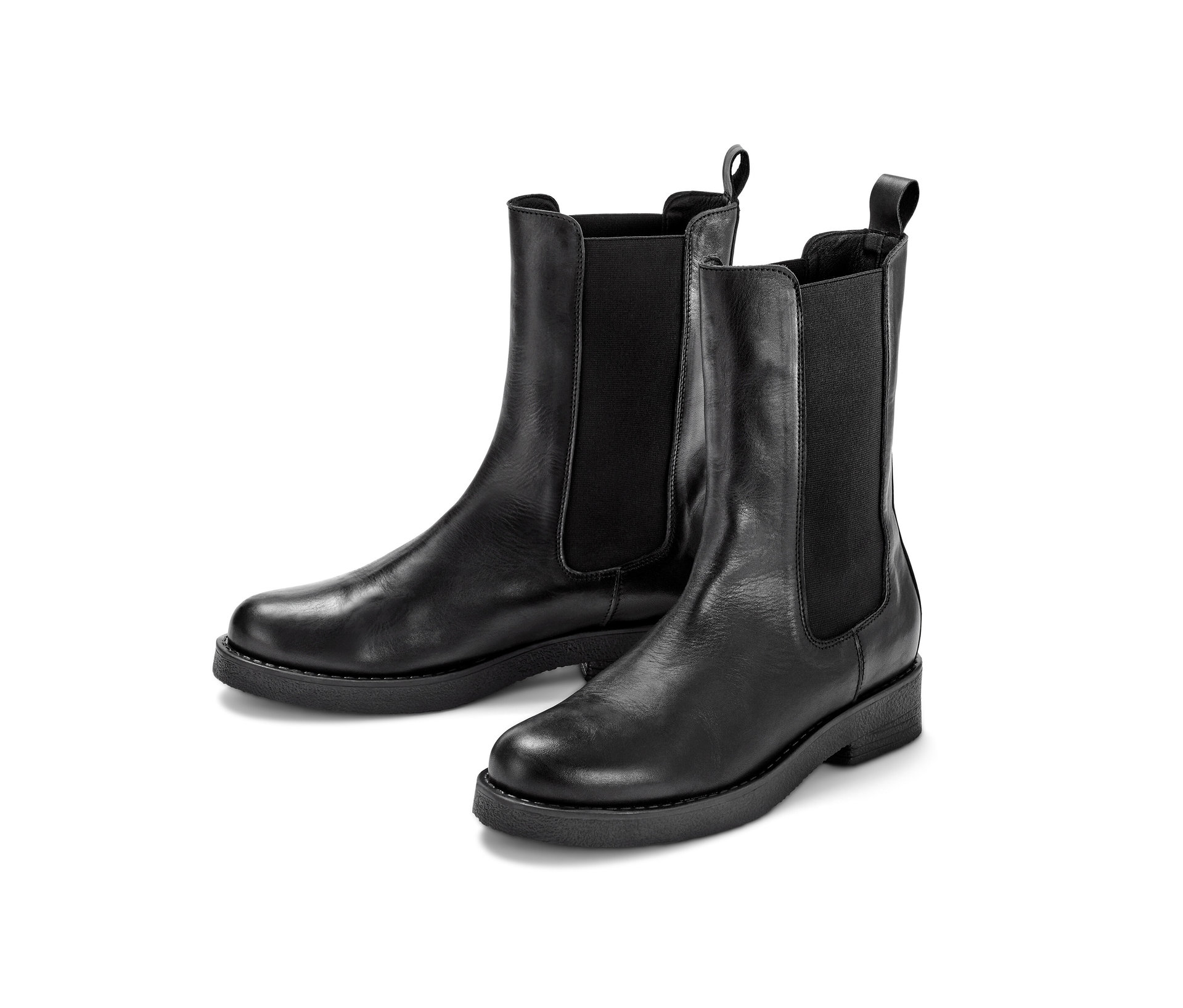 Tchibo - Buty skórzane- czarny