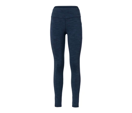 Granatowe legginsy sportowe.