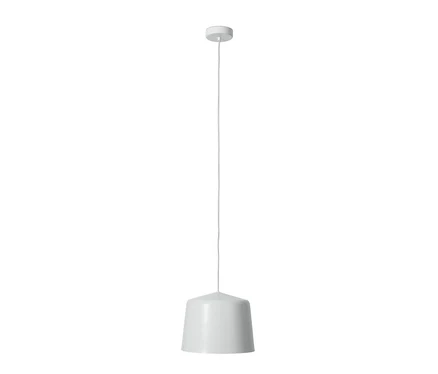 Metalowa lampa wisząca, biała.
