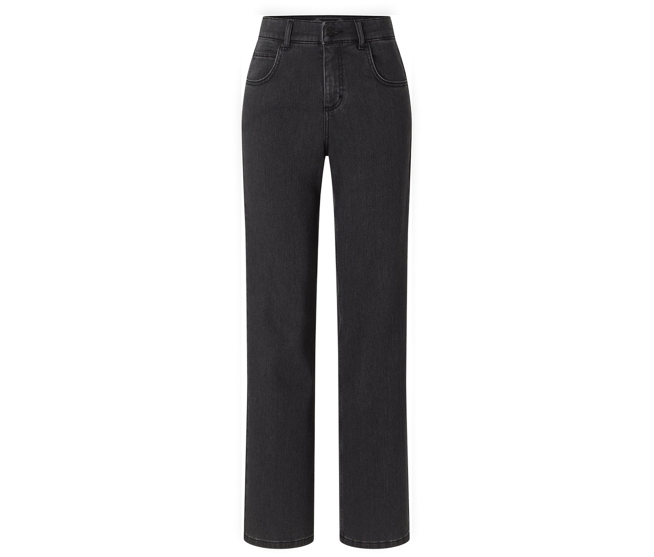 Dżinsy Angels „Lara” Straight Fit w kolorze dark grey.