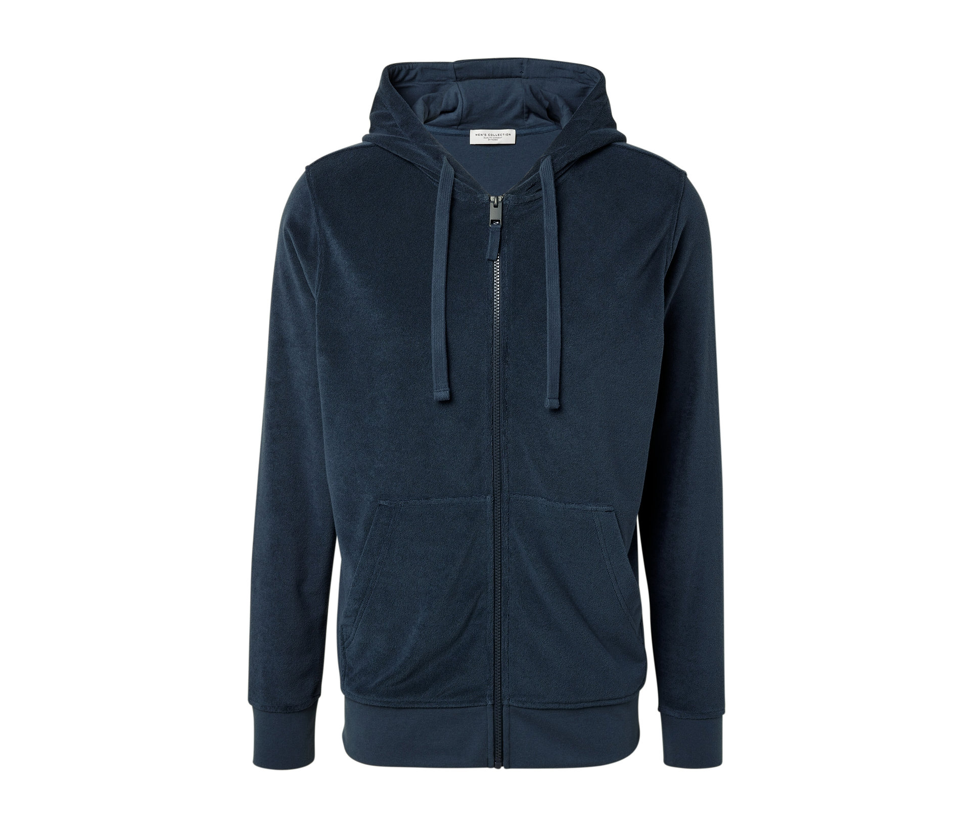Tchibo - Rozpinana bluza z kapturem z tkaniny frotté- niebieski