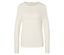 Kremowy sweter z długim rękawem.