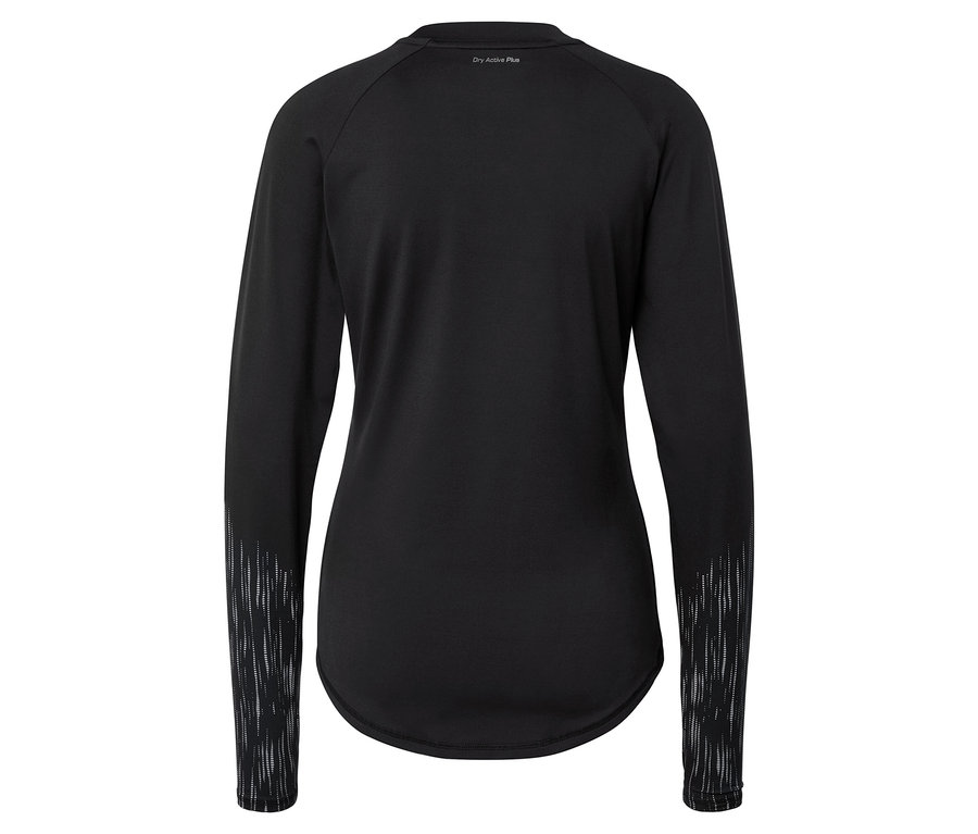 Czarna koszulka z długim rękawem z napisem Dry Active Plus na plecach.