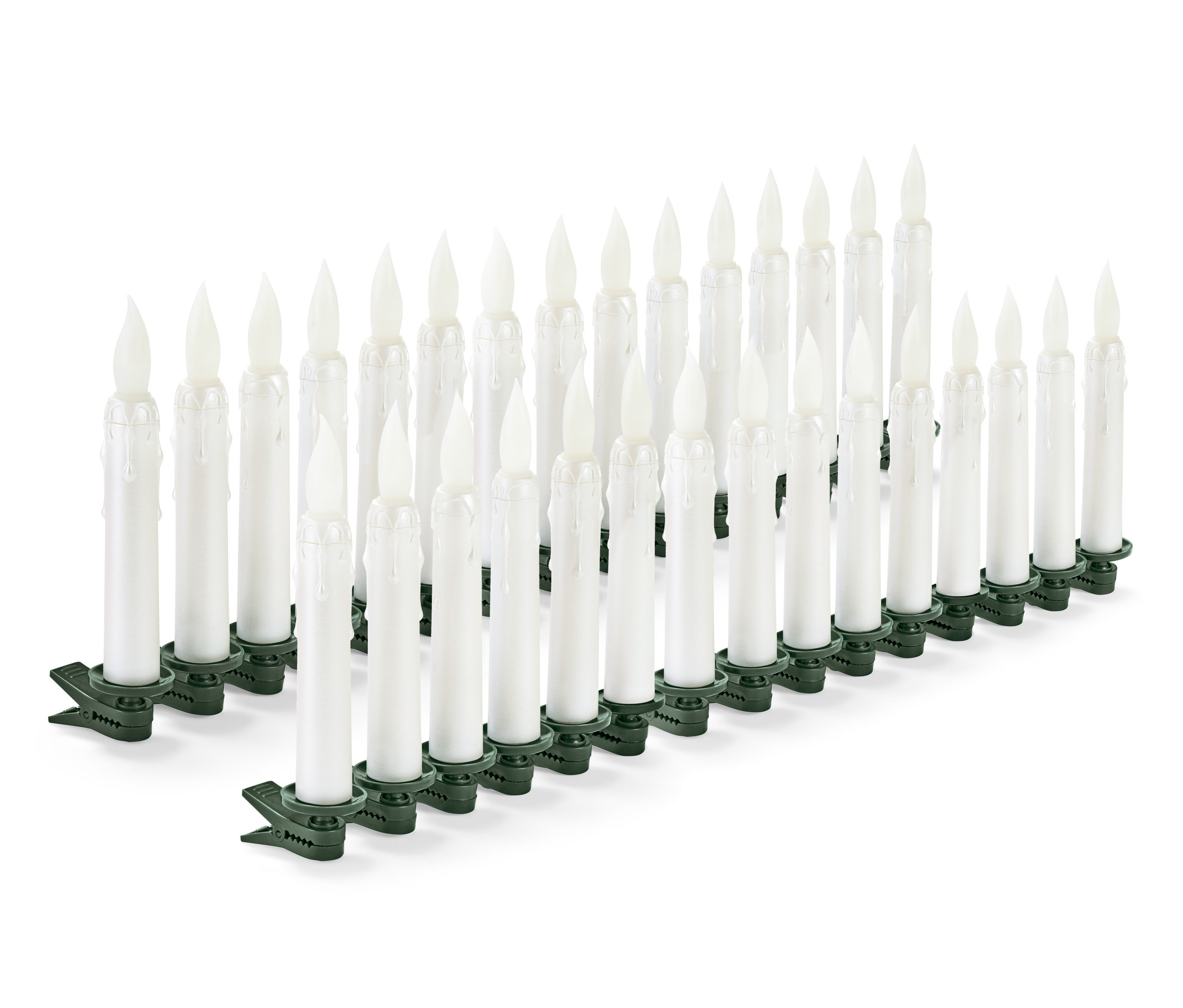 Lampki choinkowe LED, 30 sztuk, kolor biały z klipsem.