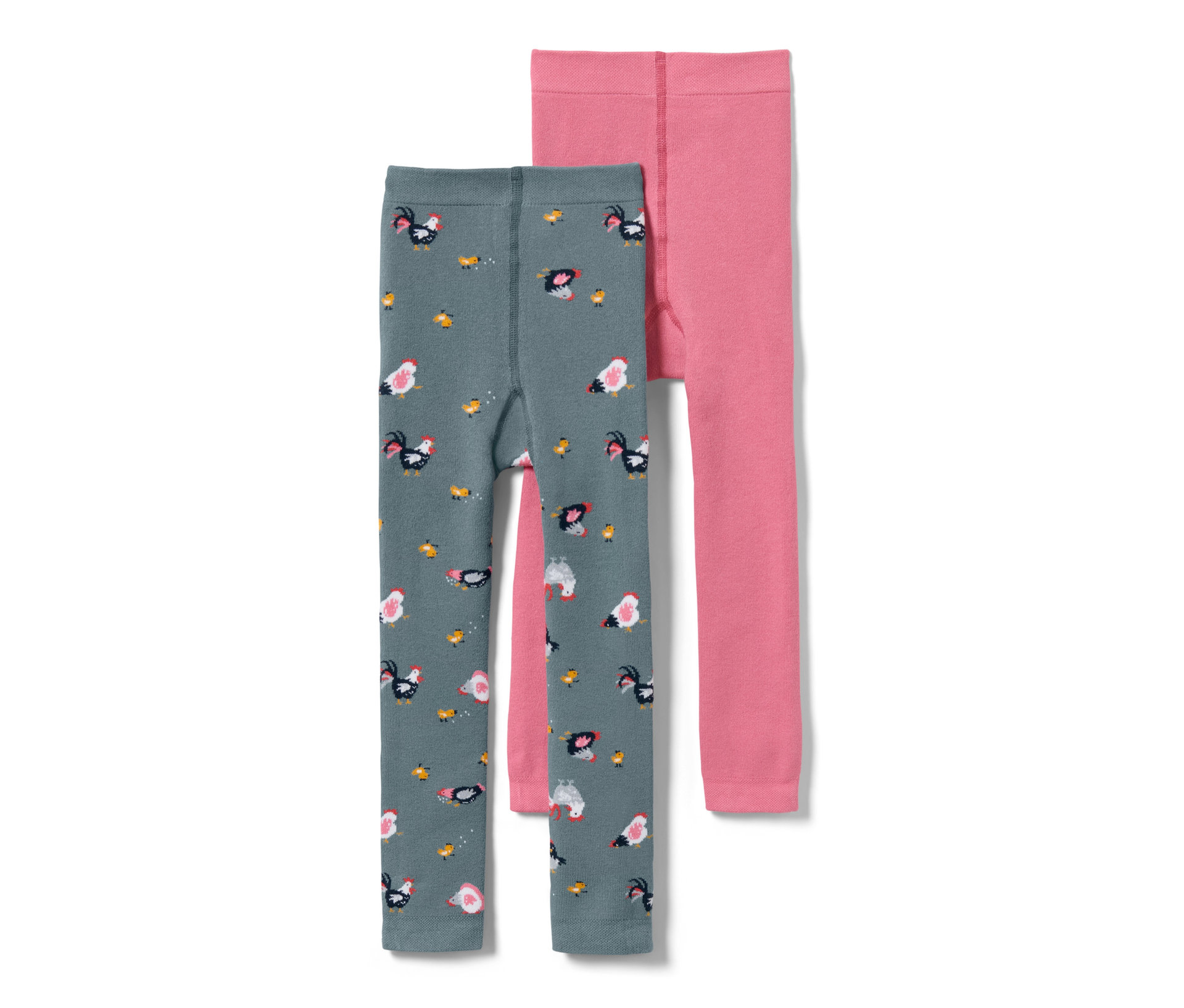 Tchibo - Dziecięce legginsy termoaktywne- zielony/różowy