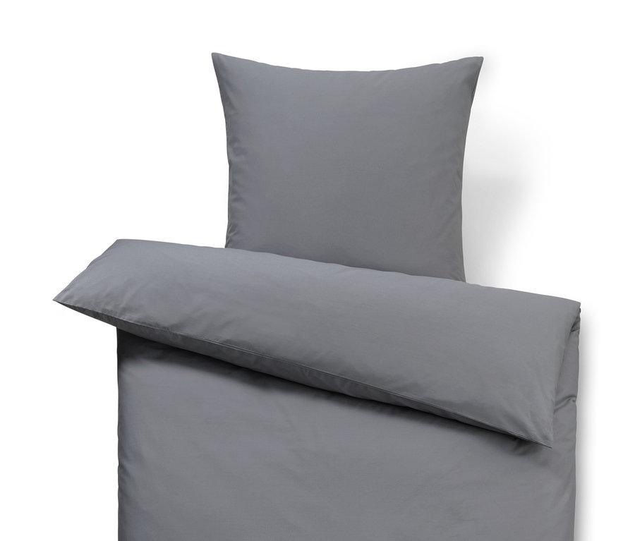 Szara pościel bawełniana premium z poduszką.