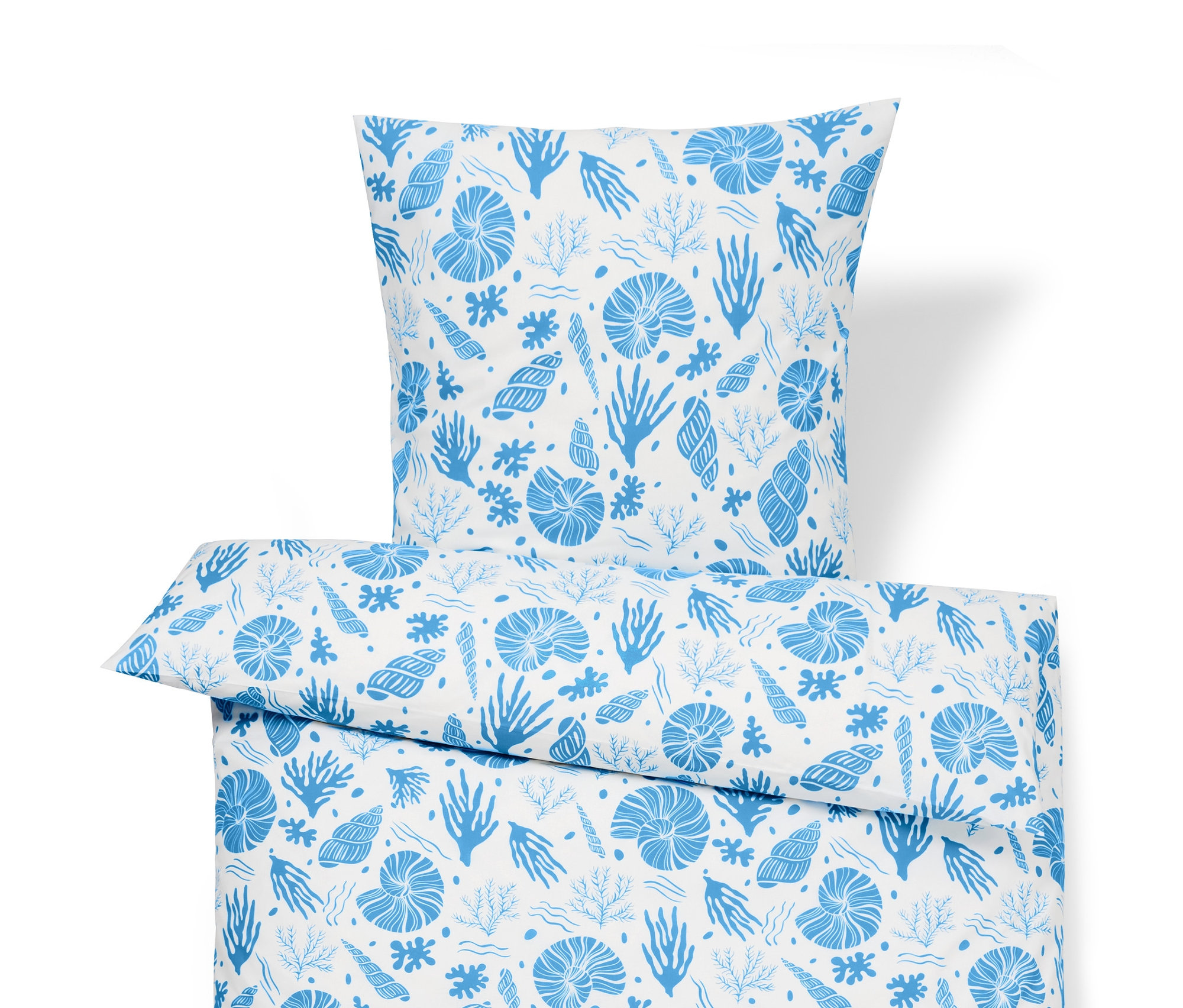 Tchibo - Pościel z bawełny renforcé - kolor: biały/niebieski