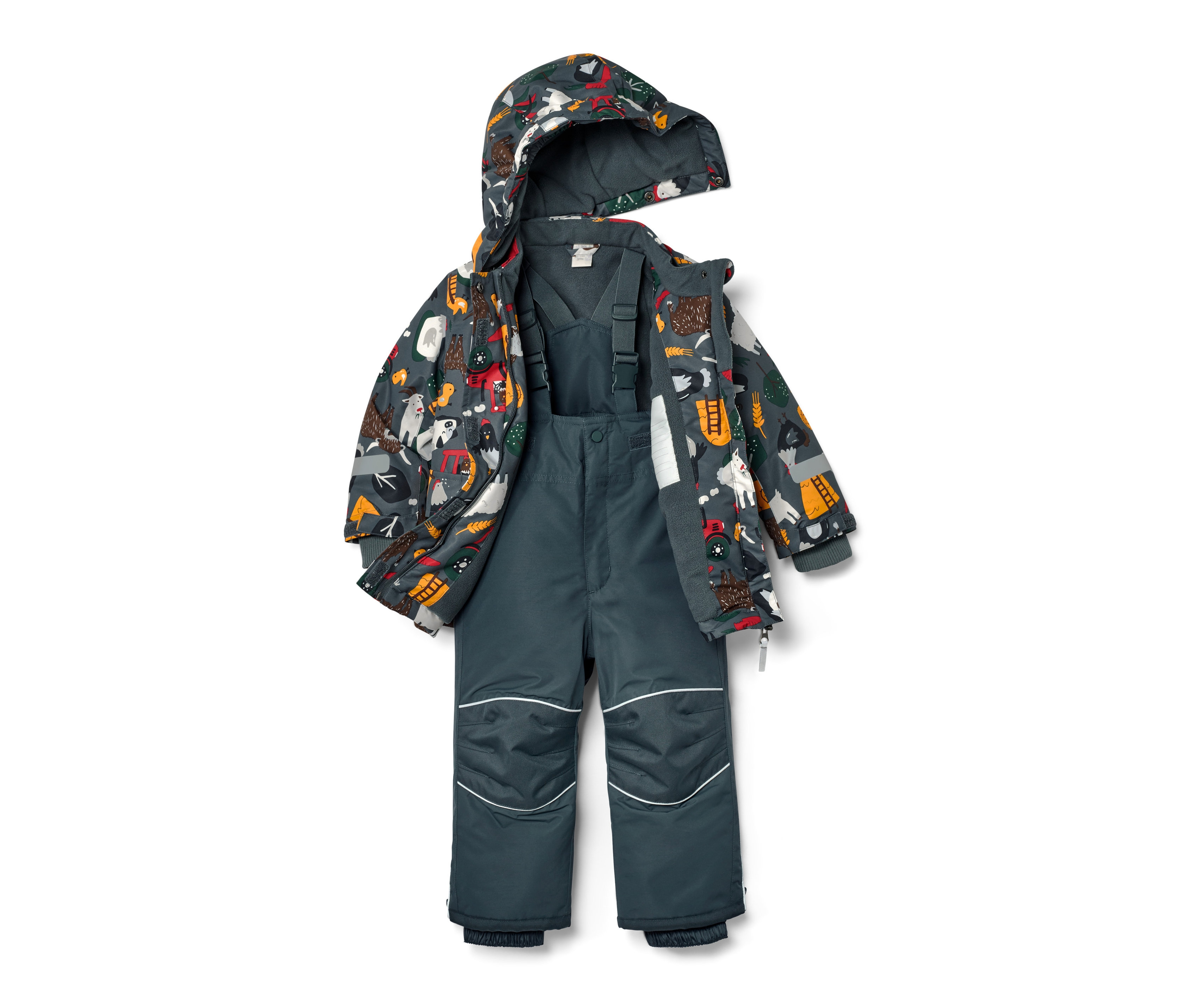 Tchibo - 2-częściowy kombinezon zimowy- niebieski/z nadrukiem