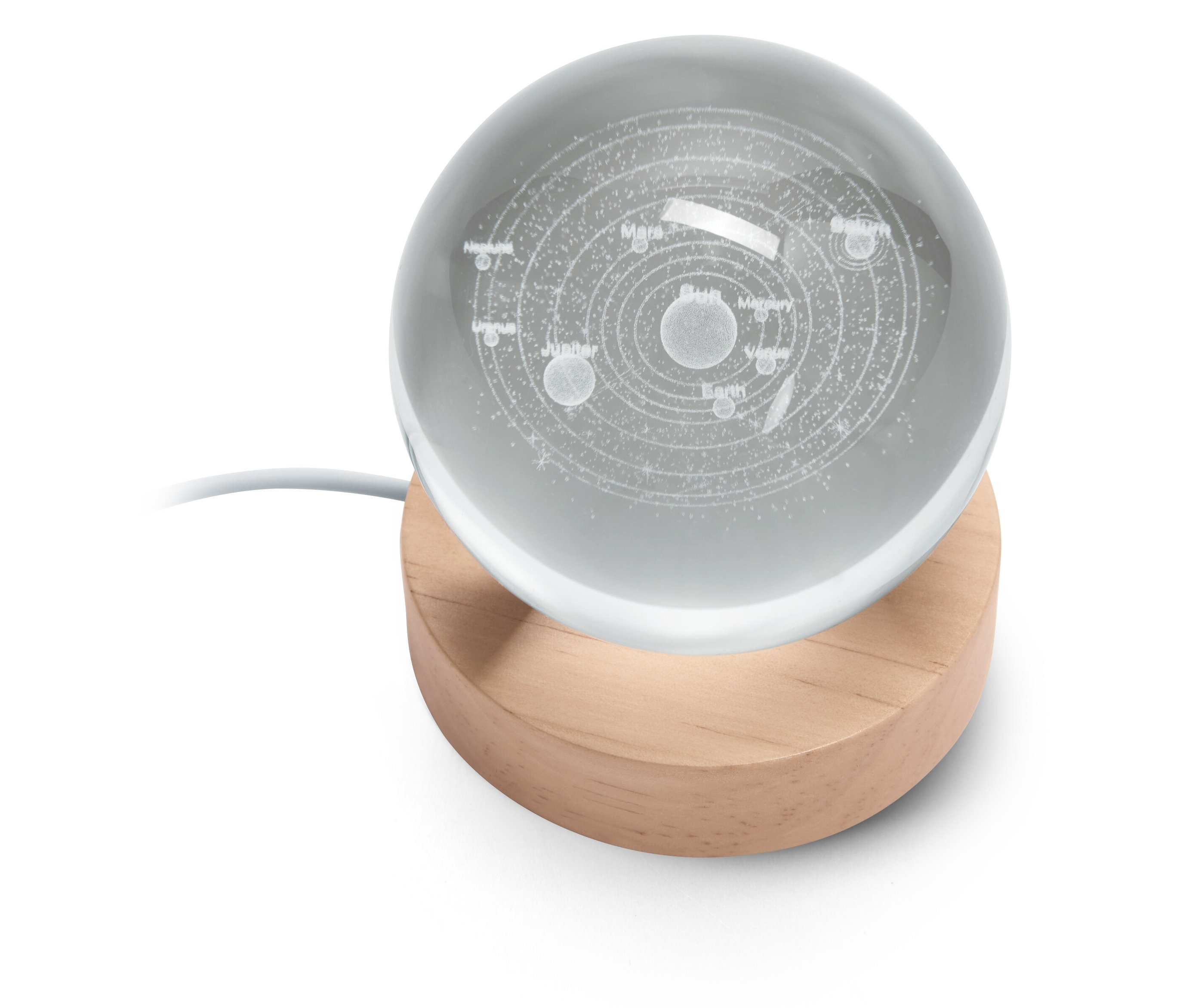 Tchibo - Kryształowa kula LED z galaktyką - kolor: brązowy