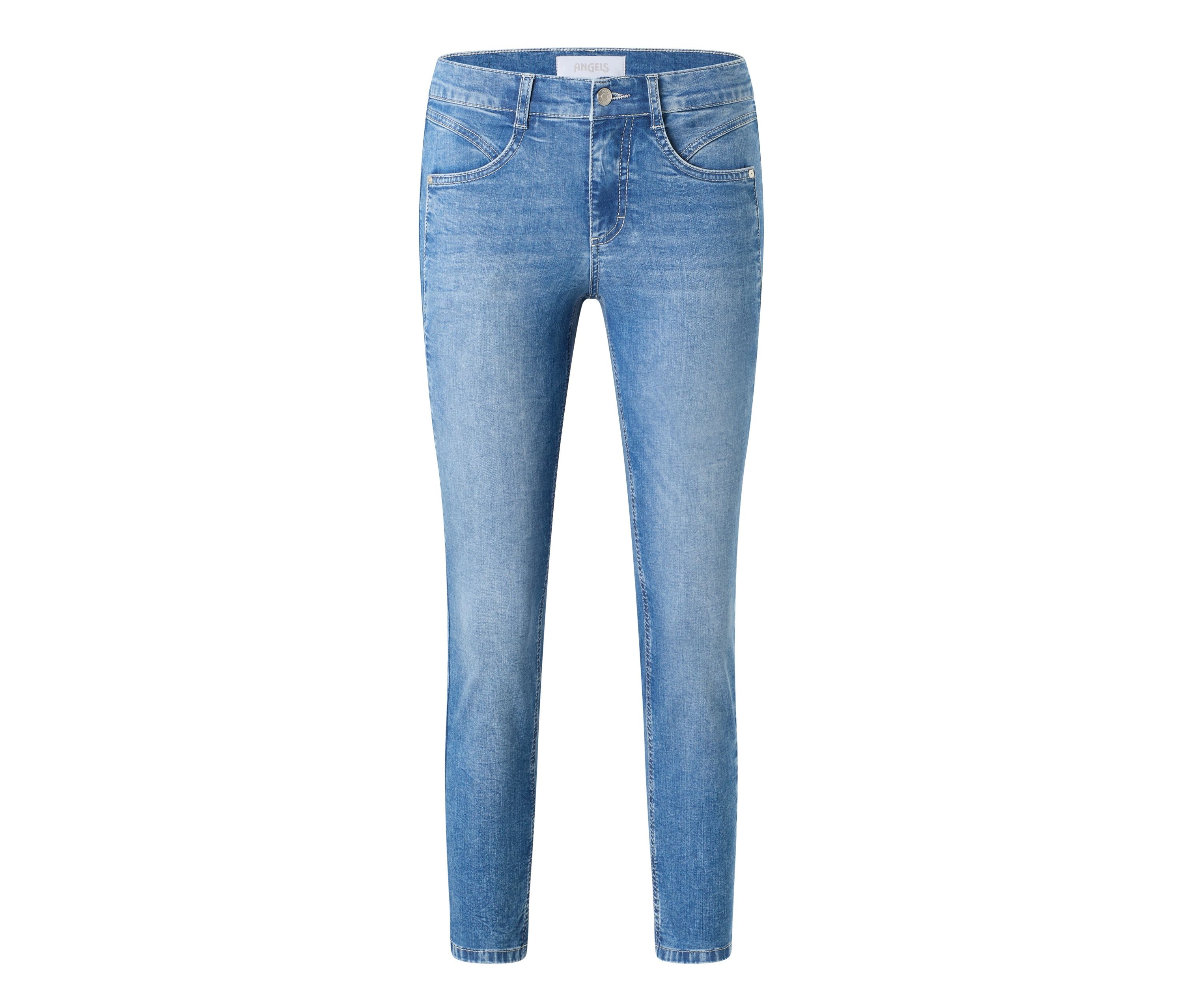 Dżinsy Angels „Ornella Seam” Slim Fit 7/8, niebieski