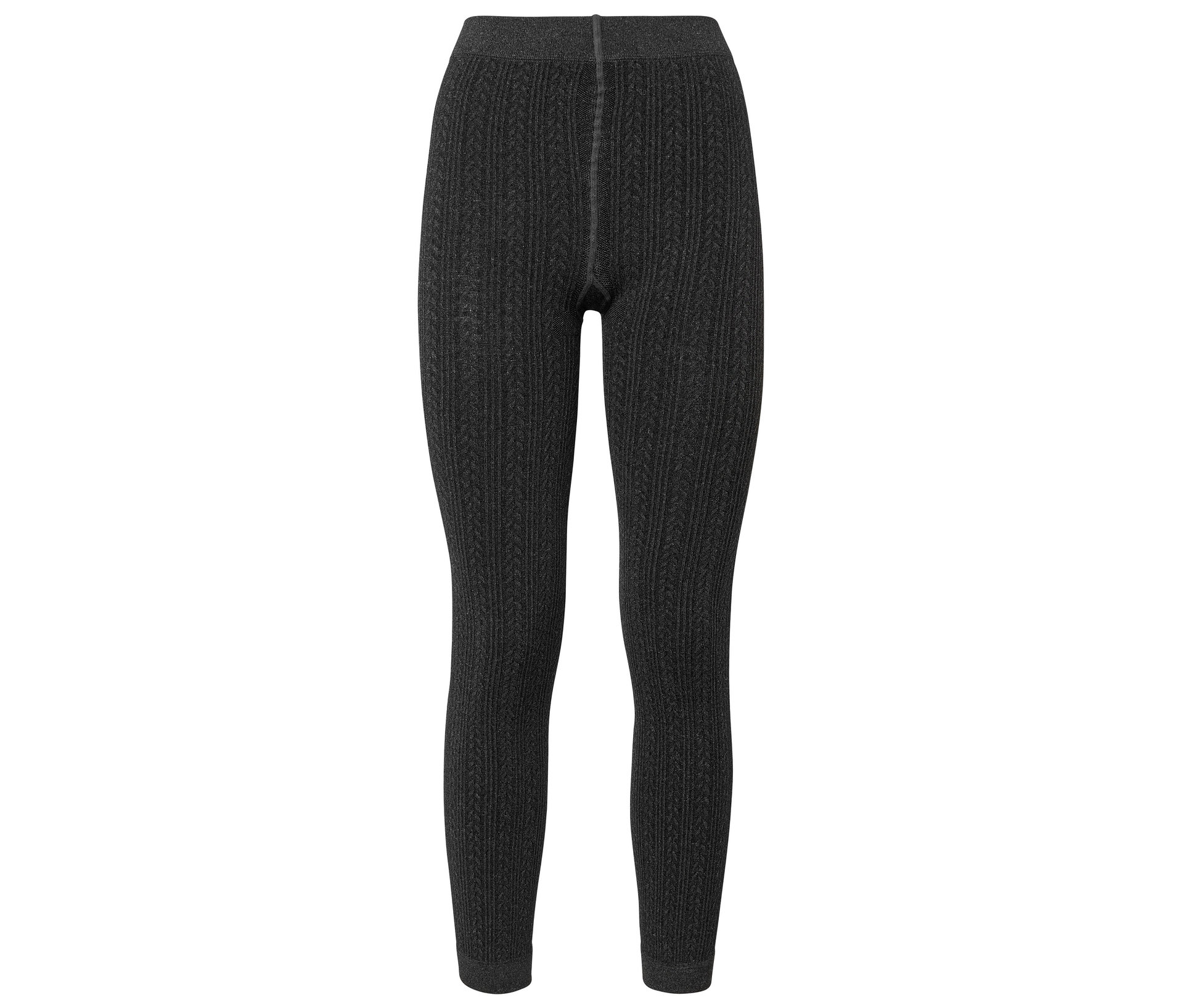 Tchibo - Grube legginsy z wzorem warkoczowym- szary
