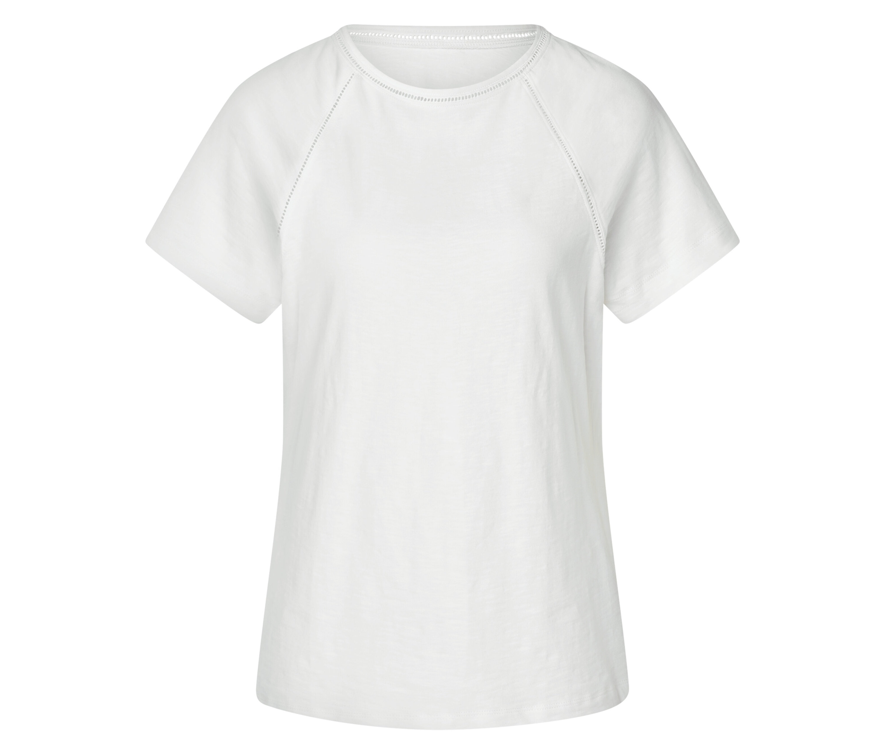 Tchibo - Koszulka z haftowanymi detalami- biały