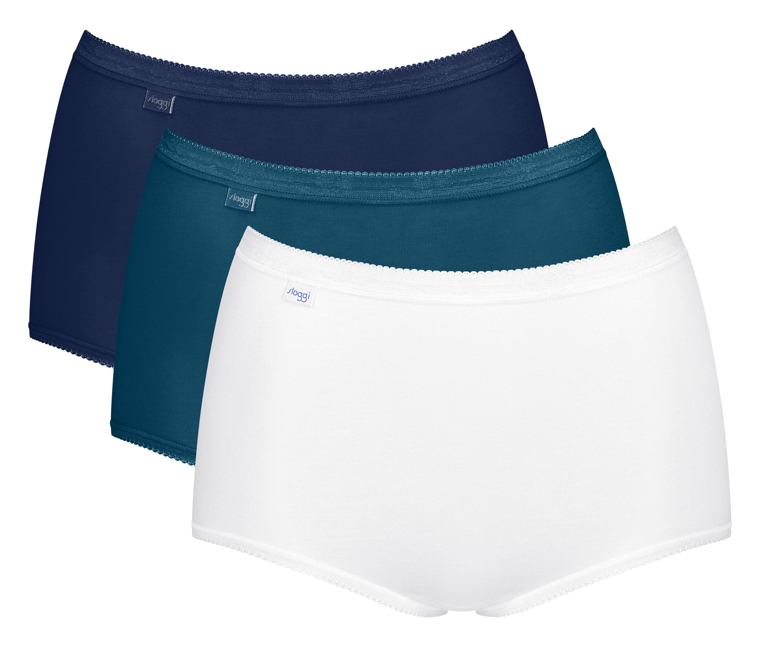 Figi sloggi Basic+ Maxi C3P, zestaw w kolorze niebieskim