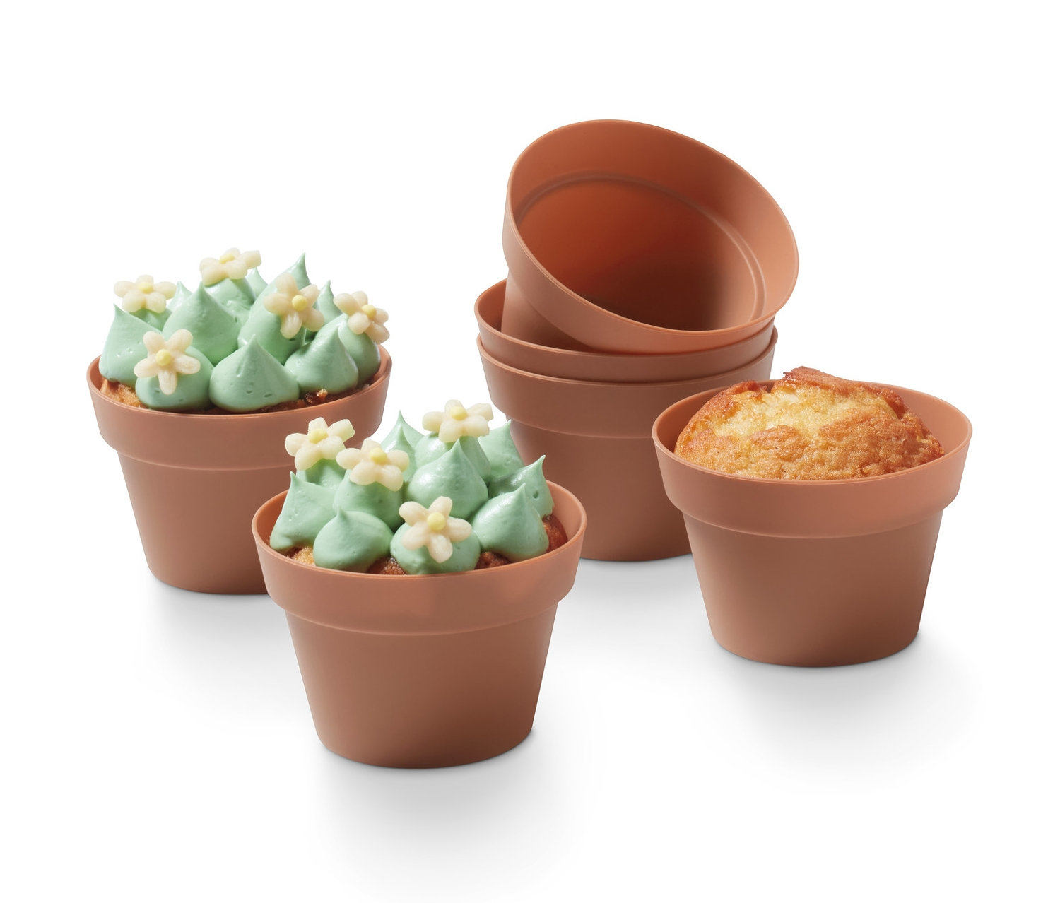 Tchibo - Foremki do muffinów - kolor: brązowy