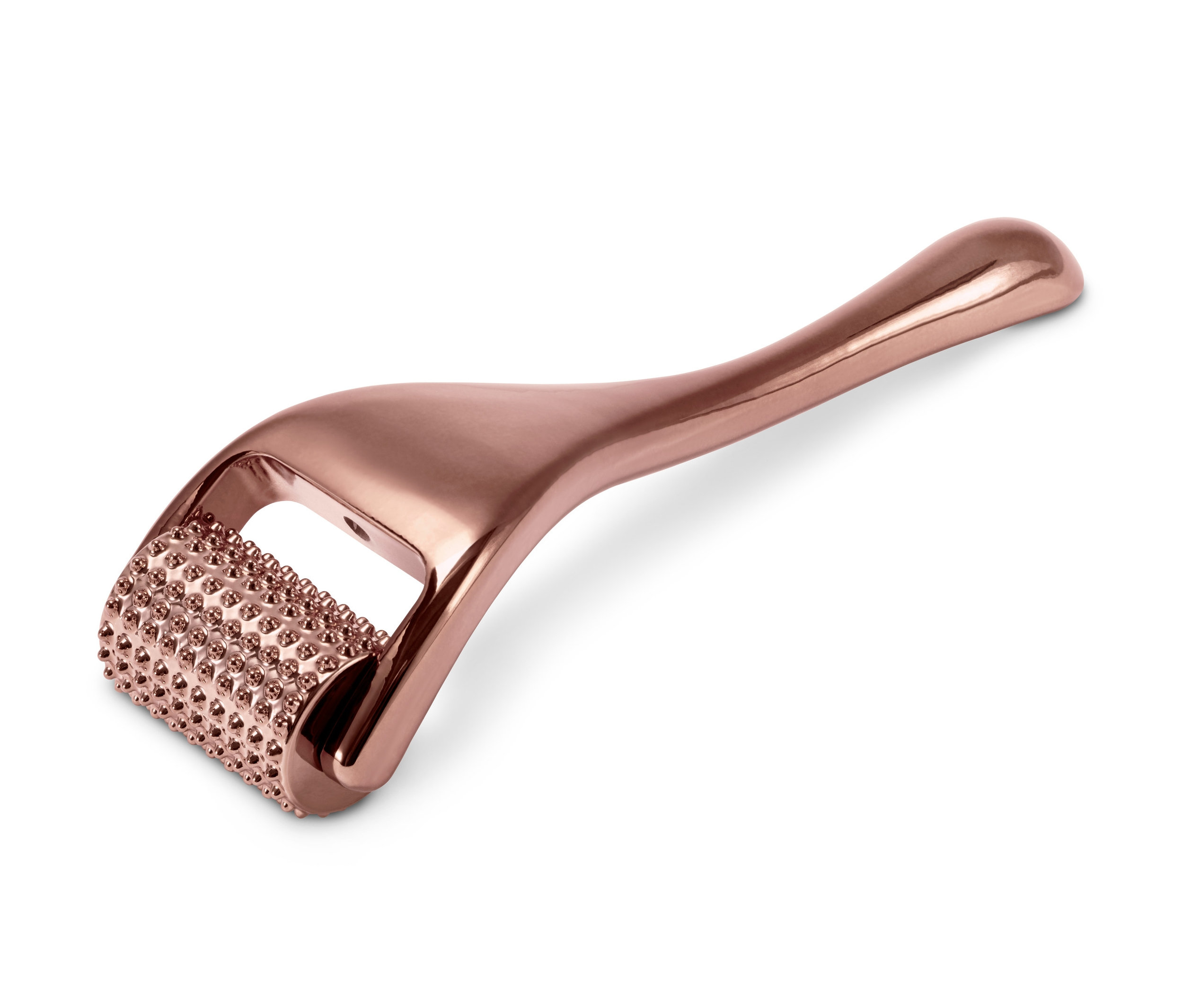 Zbliżenie na brązowy masażer do twarzy.