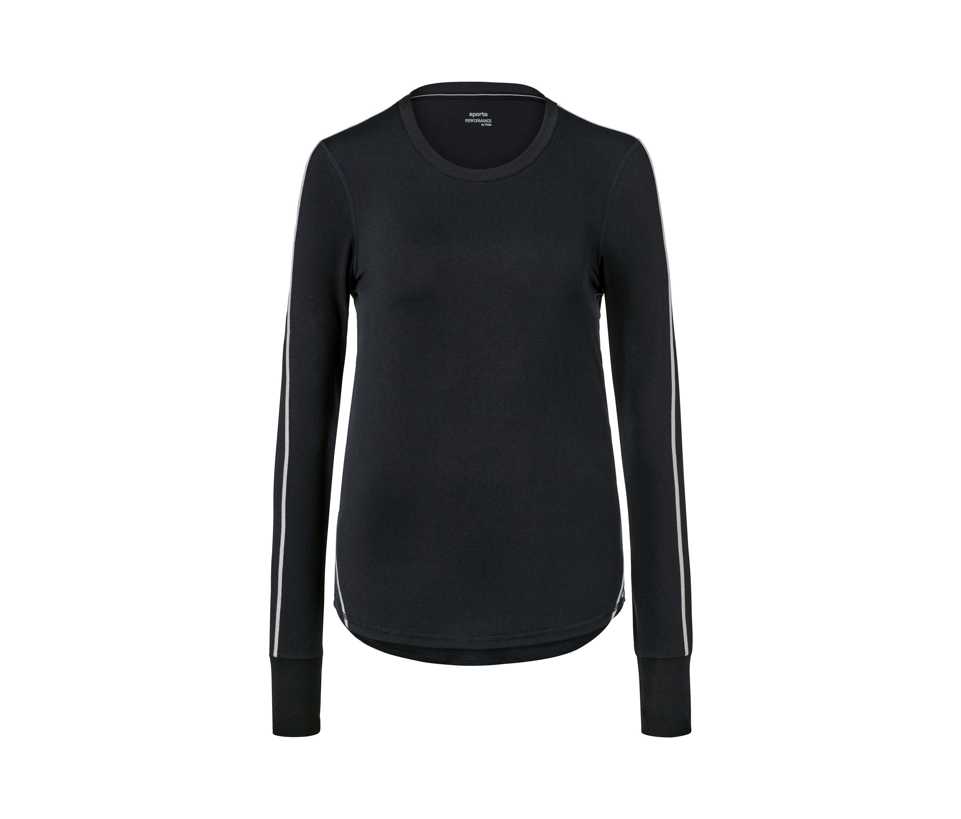 Tchibo - Koszulka funkcyjna z długim rękawem- czarny