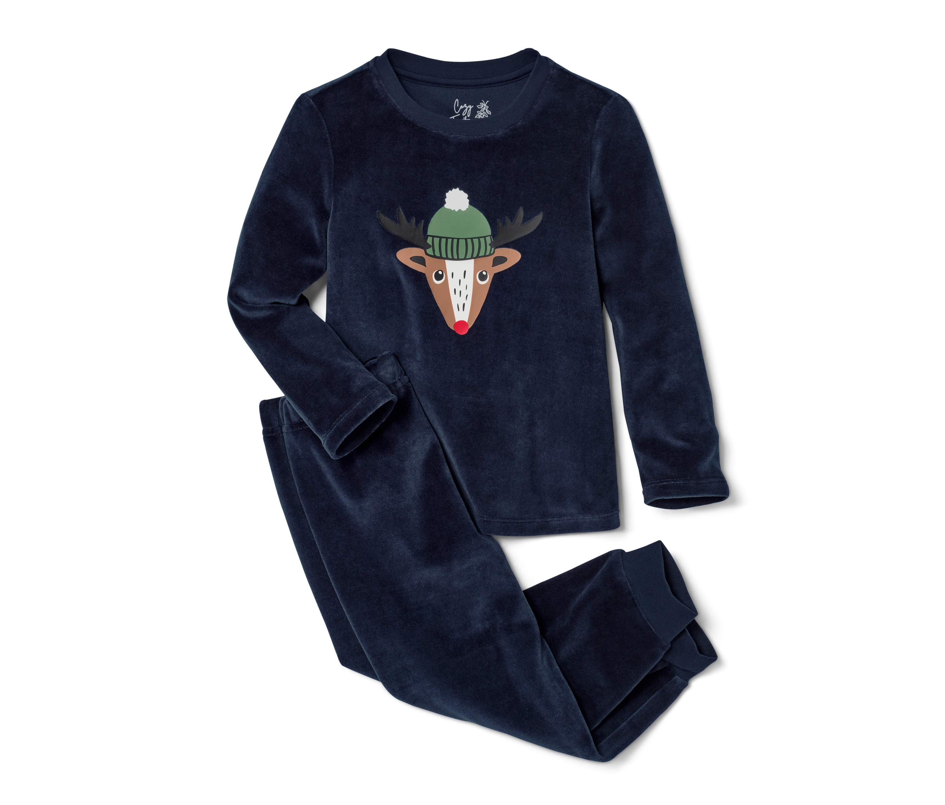 Tchibo - Piżama z weluru dziecięca- niebieski