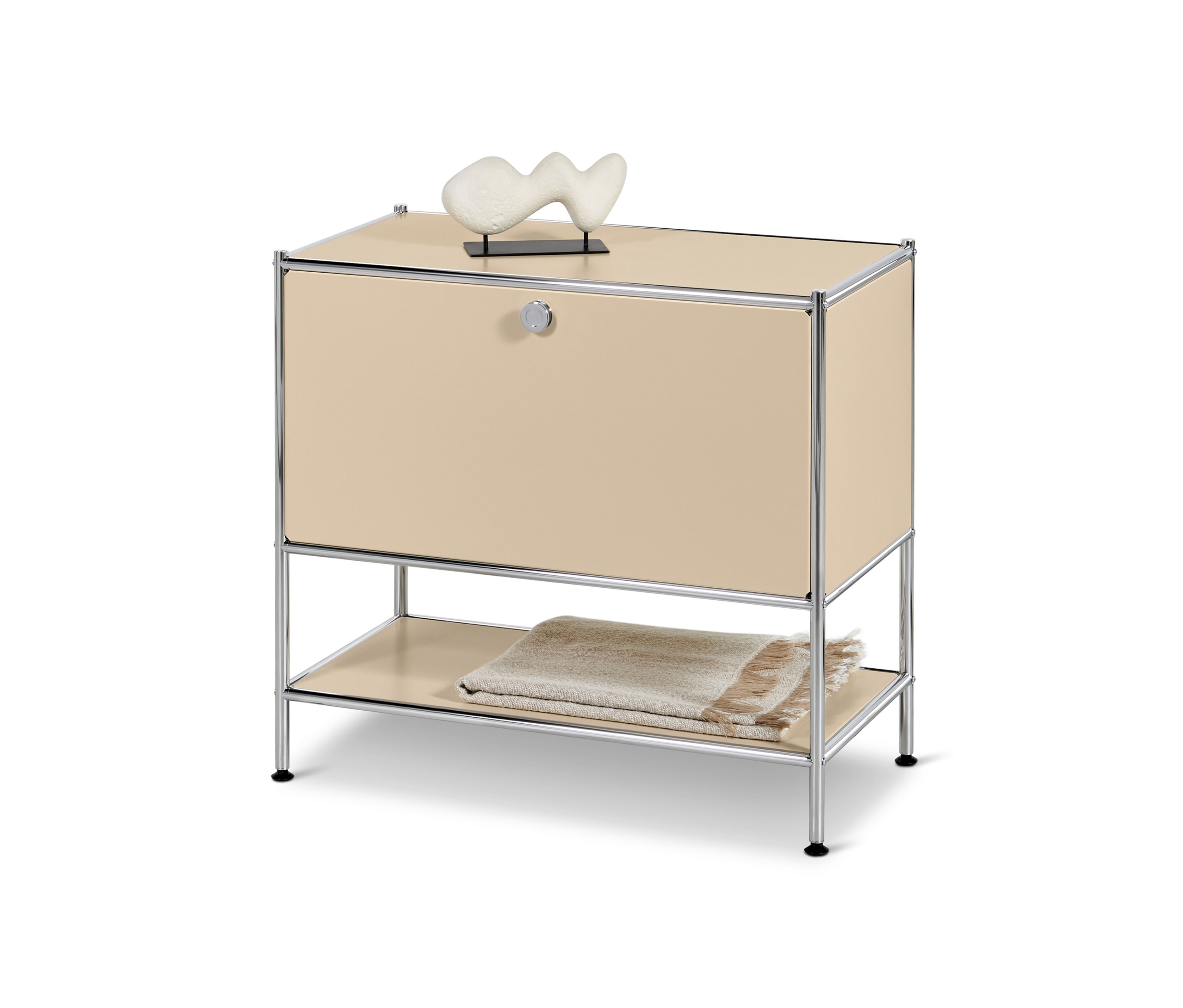 Tchibo - Metalowa szafka typu sideboard „Cn3” z klapą - kolor: beżowy