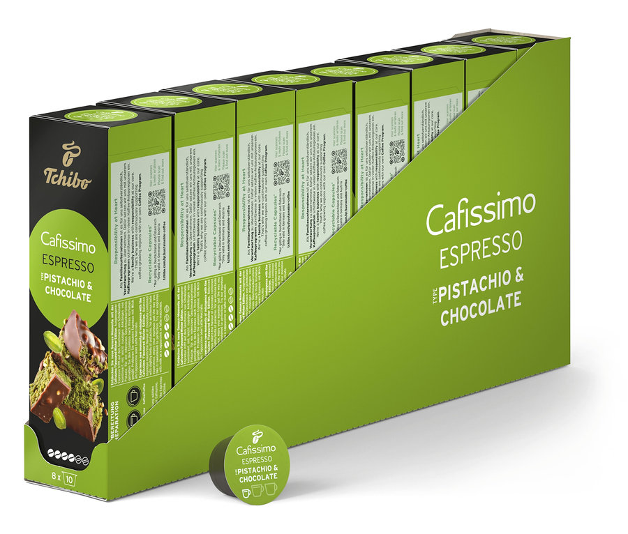 Cafissimo Flavoured Espresso - Pistachio & Chocolate - 80 kapsułek