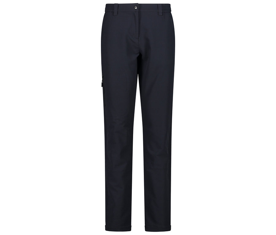 Granatowe spodnie z kieszenią na zamek.