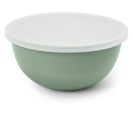 Emaliowana miska do serwowania i przyrządzania z pokrywką