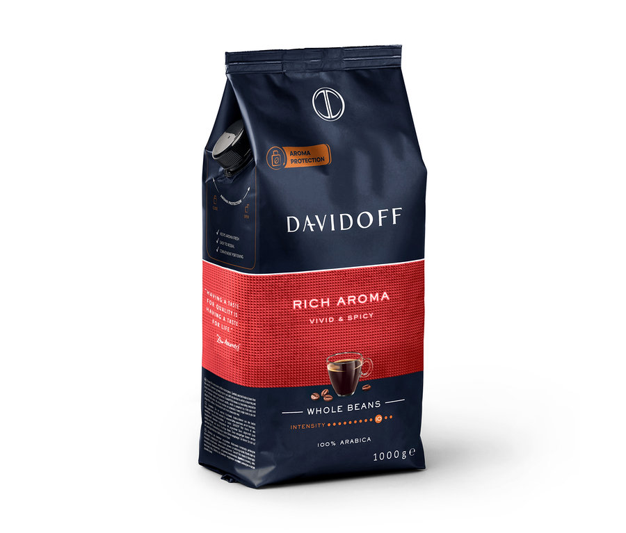 Opakowanie kawy ziarnistej Davidoff Rich Aroma.
