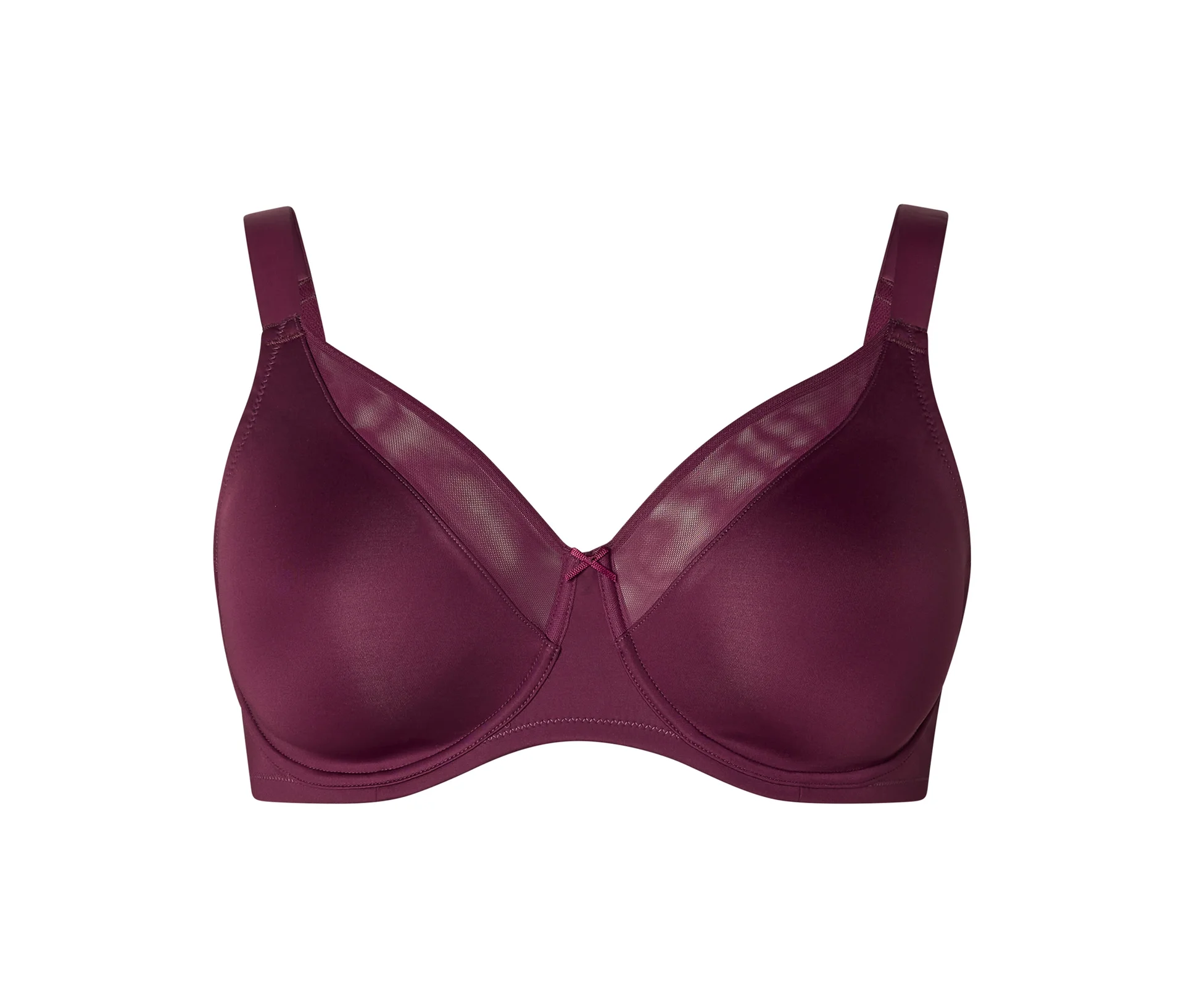Tchibo - Biustonosz minimizer, bordowy