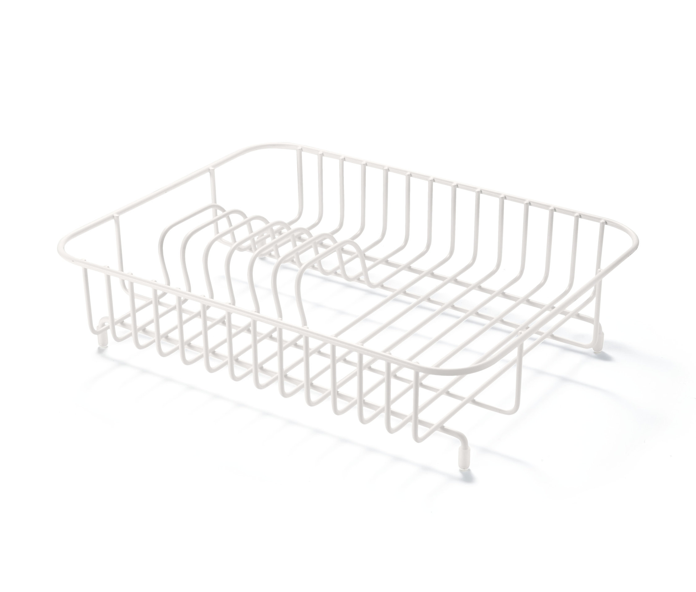 Biała suszarka do naczyń.