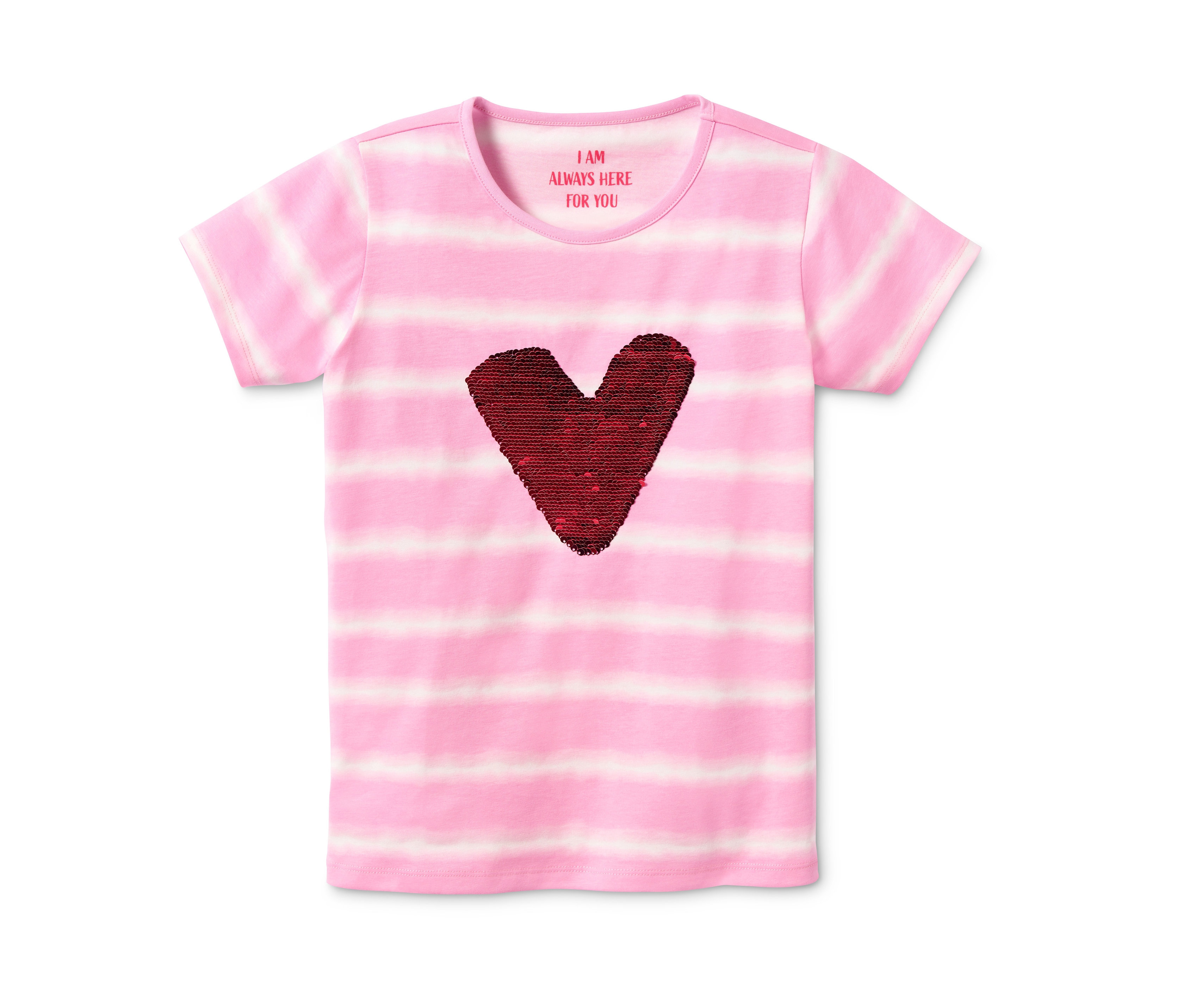 Tchibo - Koszulka z bawełny ekologicznej- biały/różowy