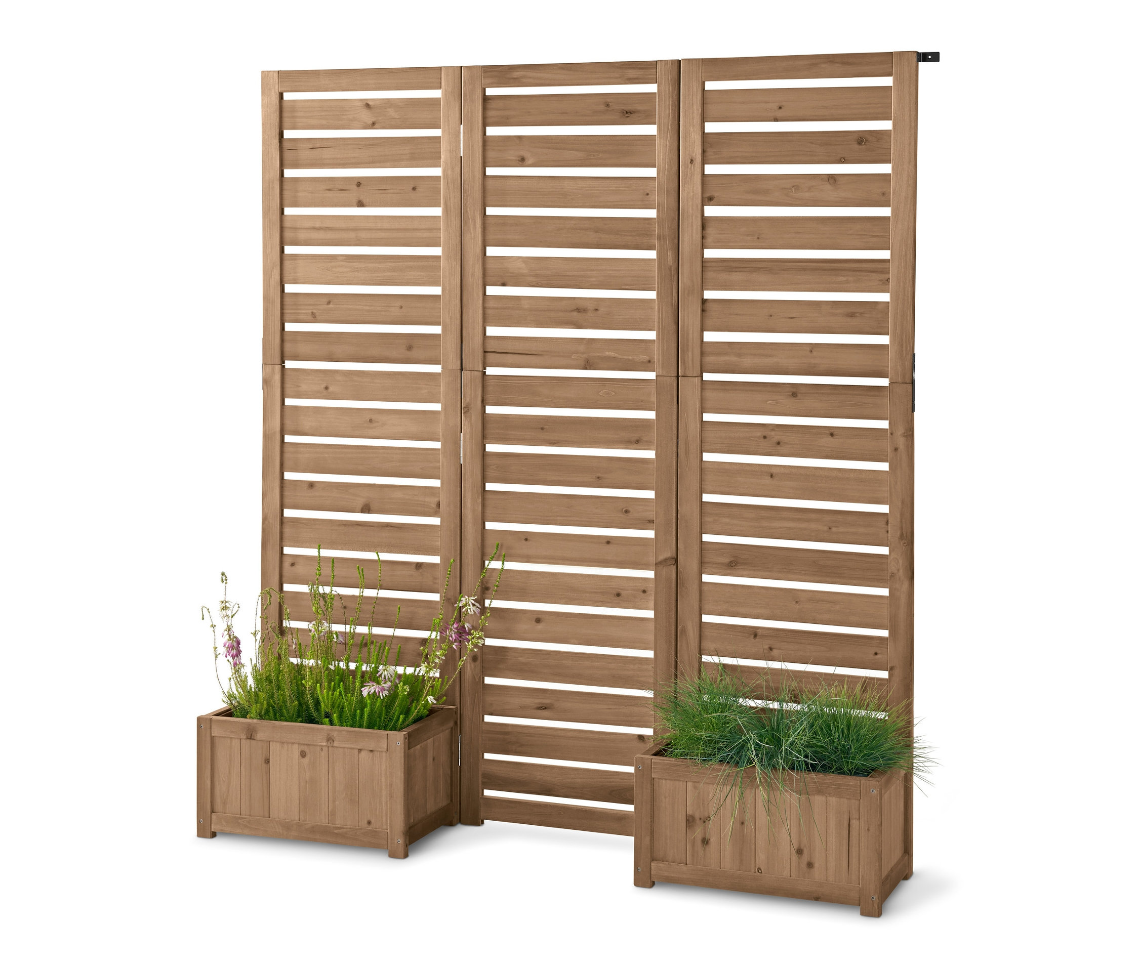 Tchibo - Uniwersalny parawan ze skrzynkami na rośliny - kolor: brązowy