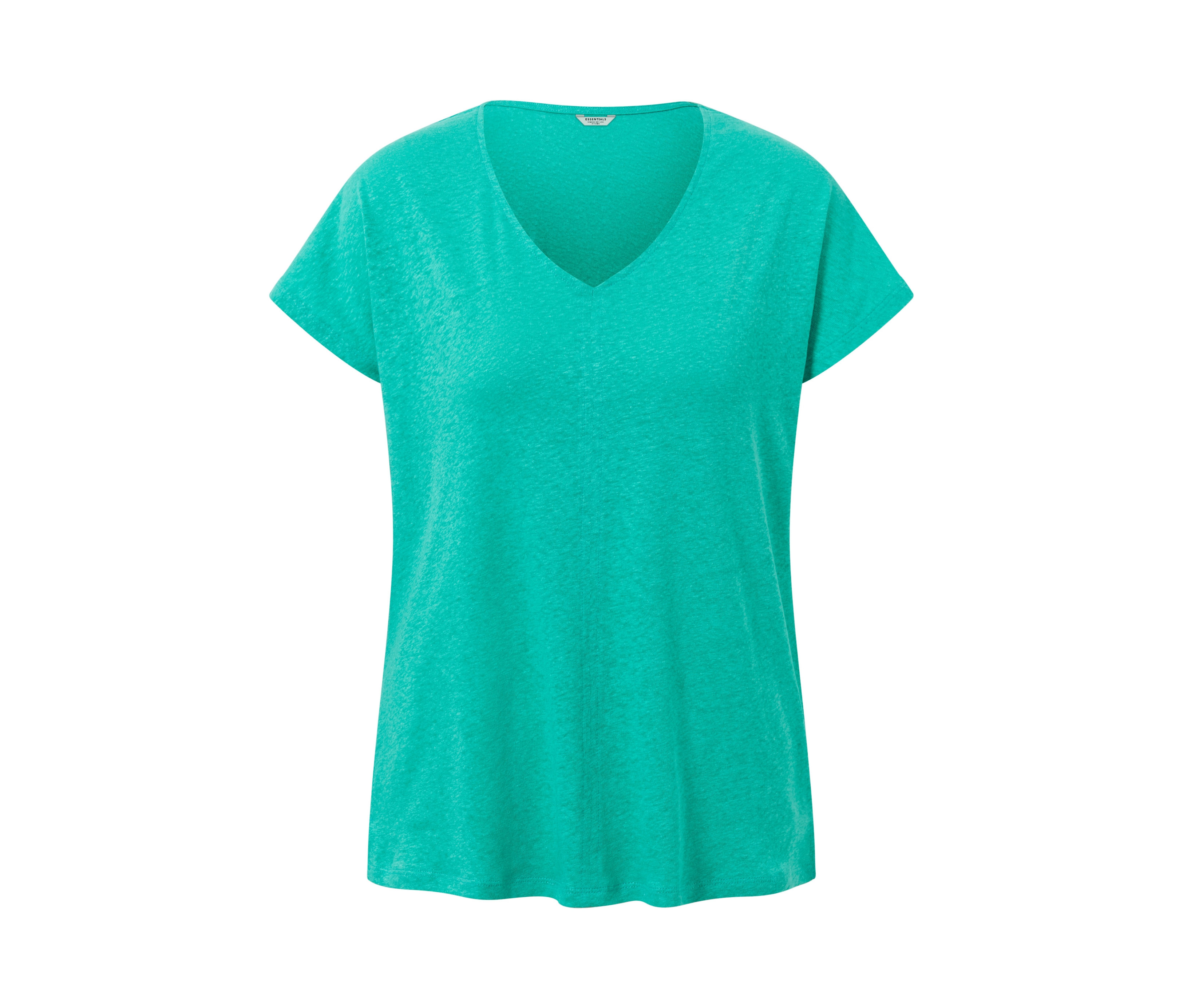 Tchibo - Bluzka z mieszanki materiałowej z zawartością lnu, zielony